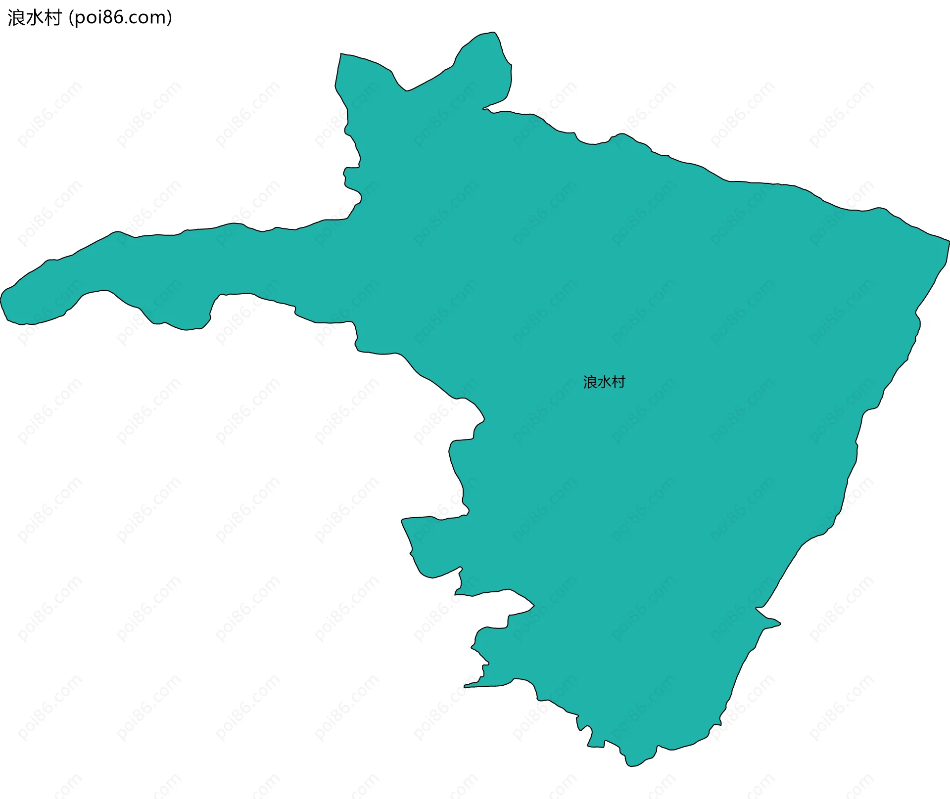 浪水村边界地图