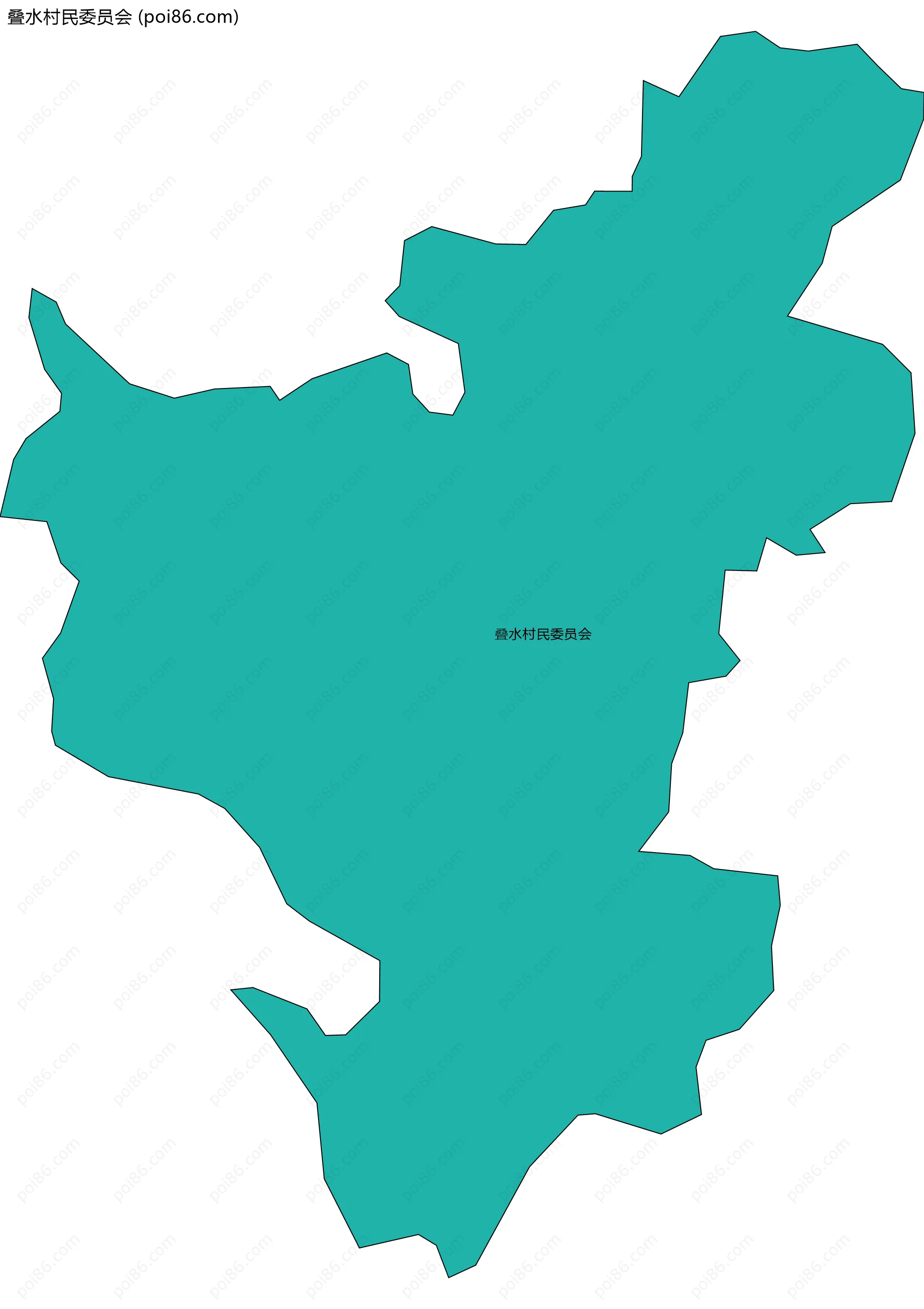 叠水村民委员会边界地图