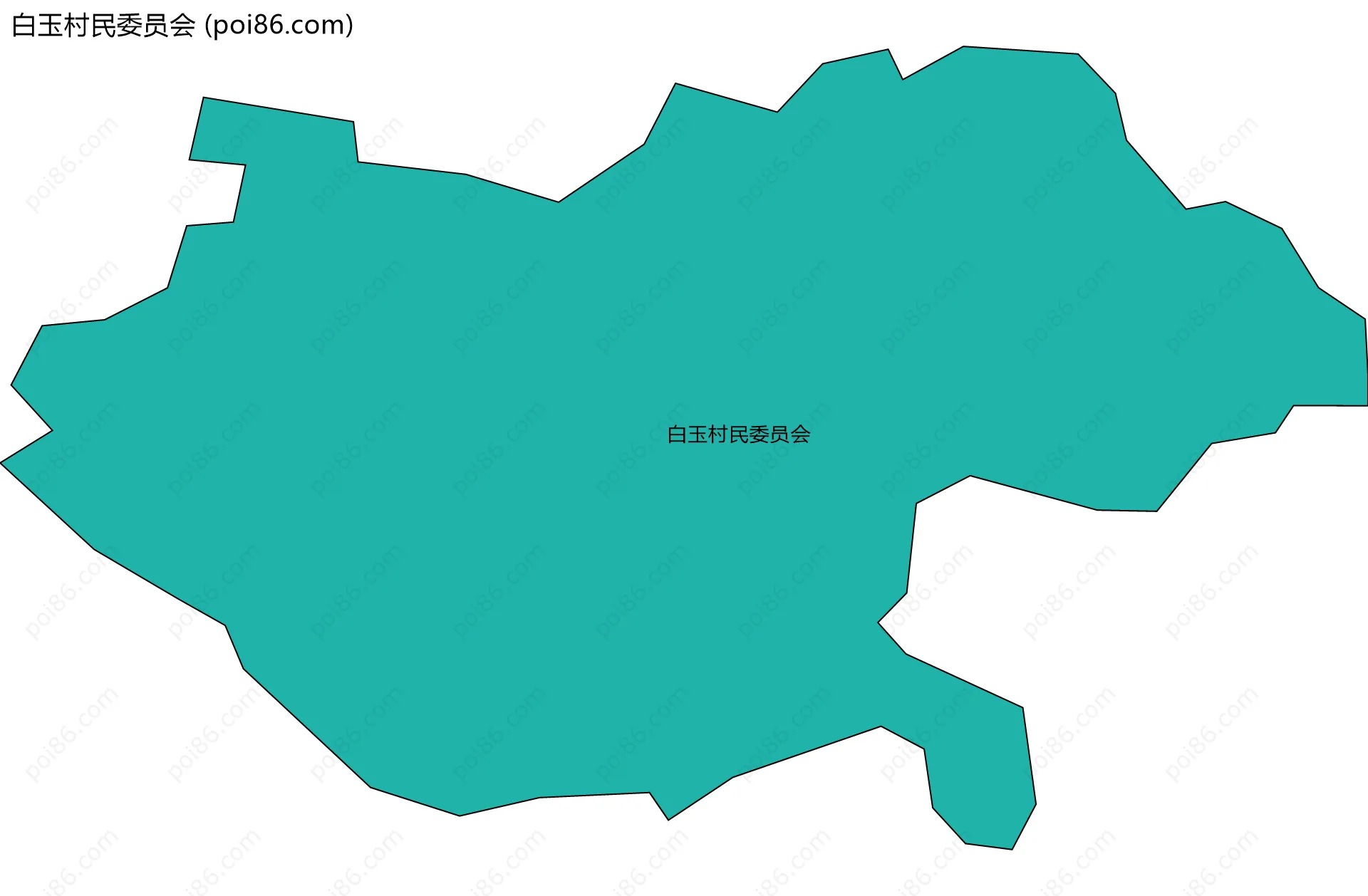 白玉村民委员会边界地图