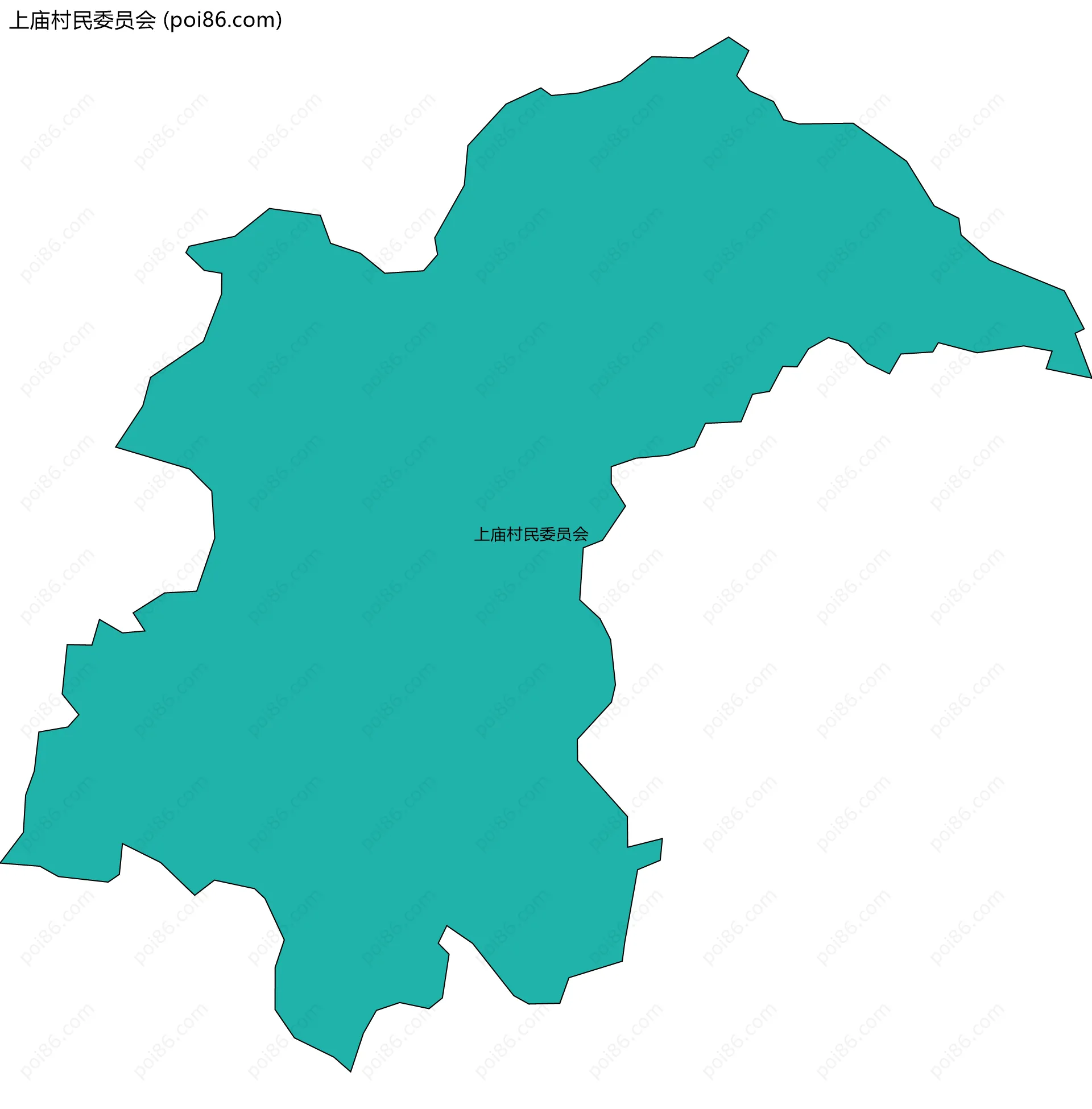 上庙村民委员会边界地图