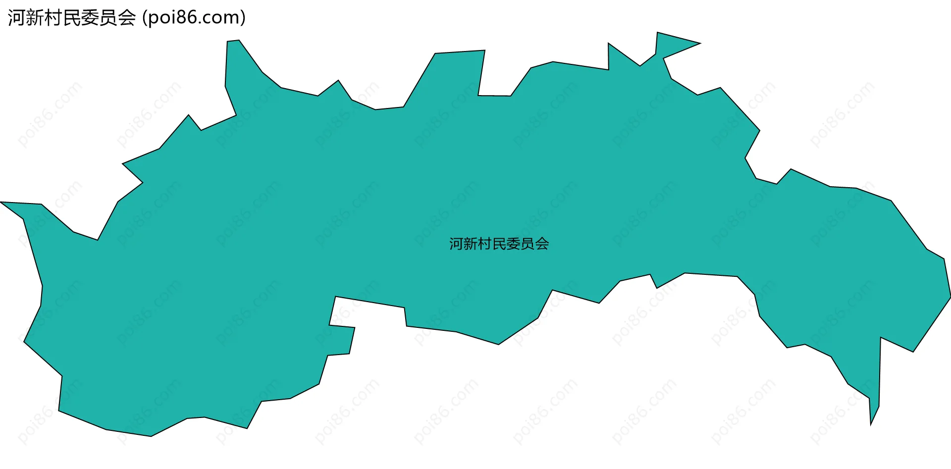 河新村民委员会边界地图