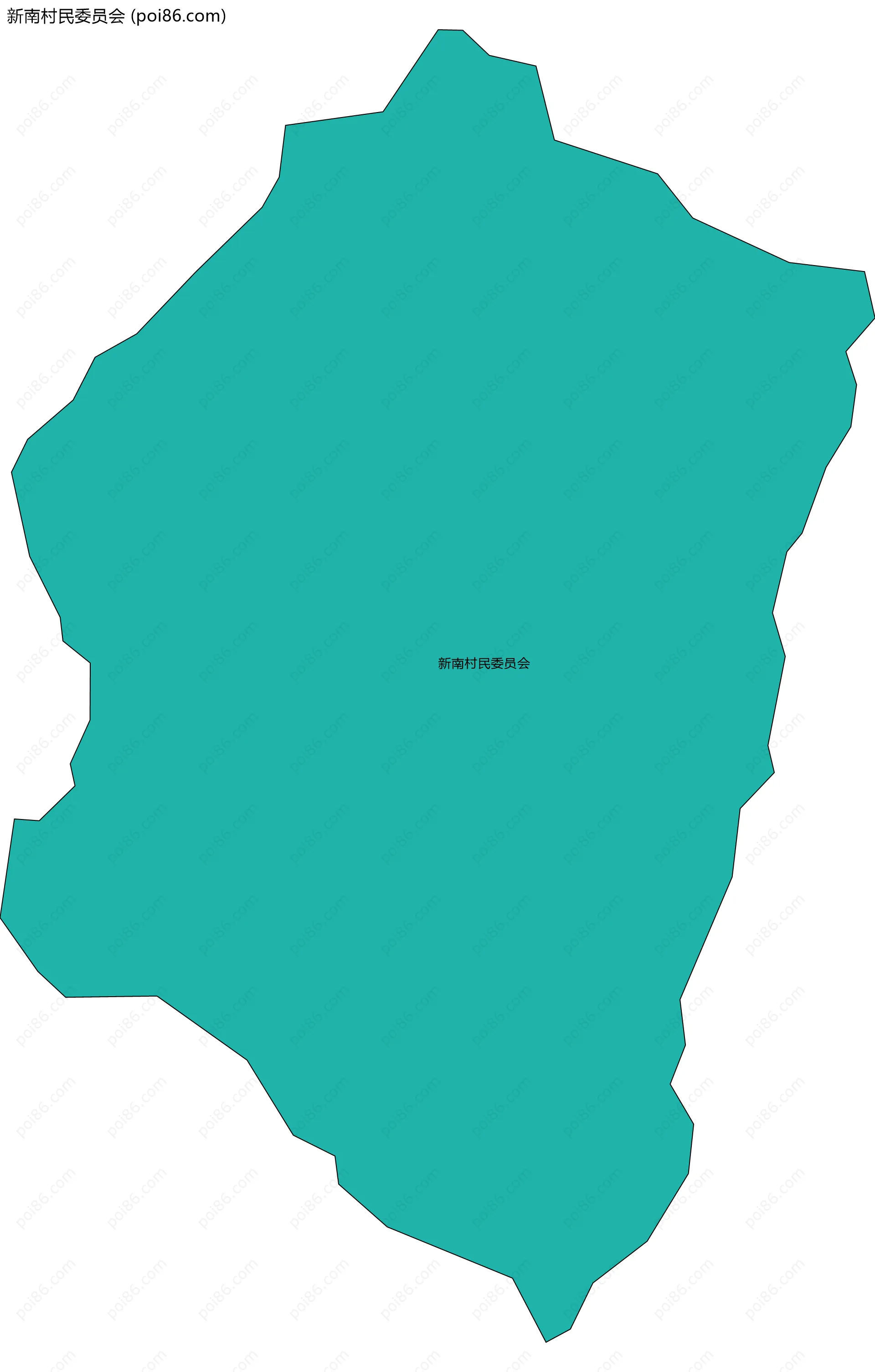 新南村民委员会边界地图