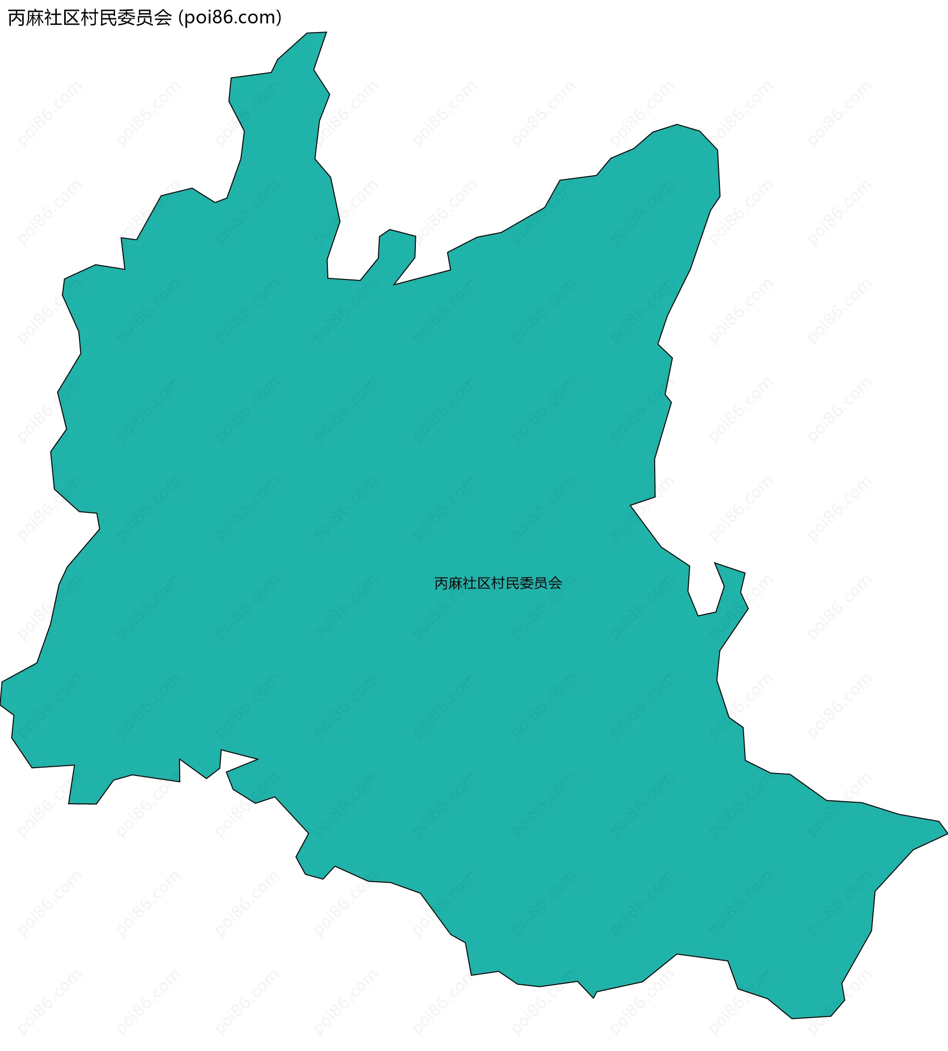丙麻社区村民委员会边界地图