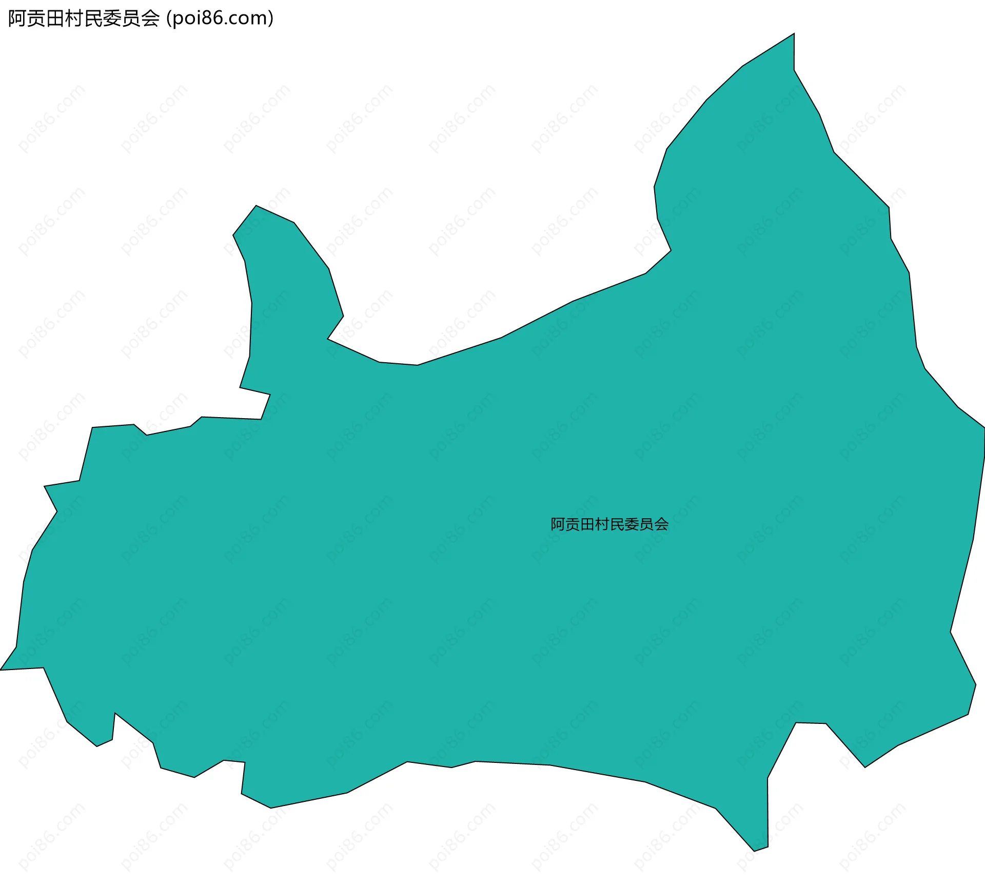 阿贡田村民委员会边界地图
