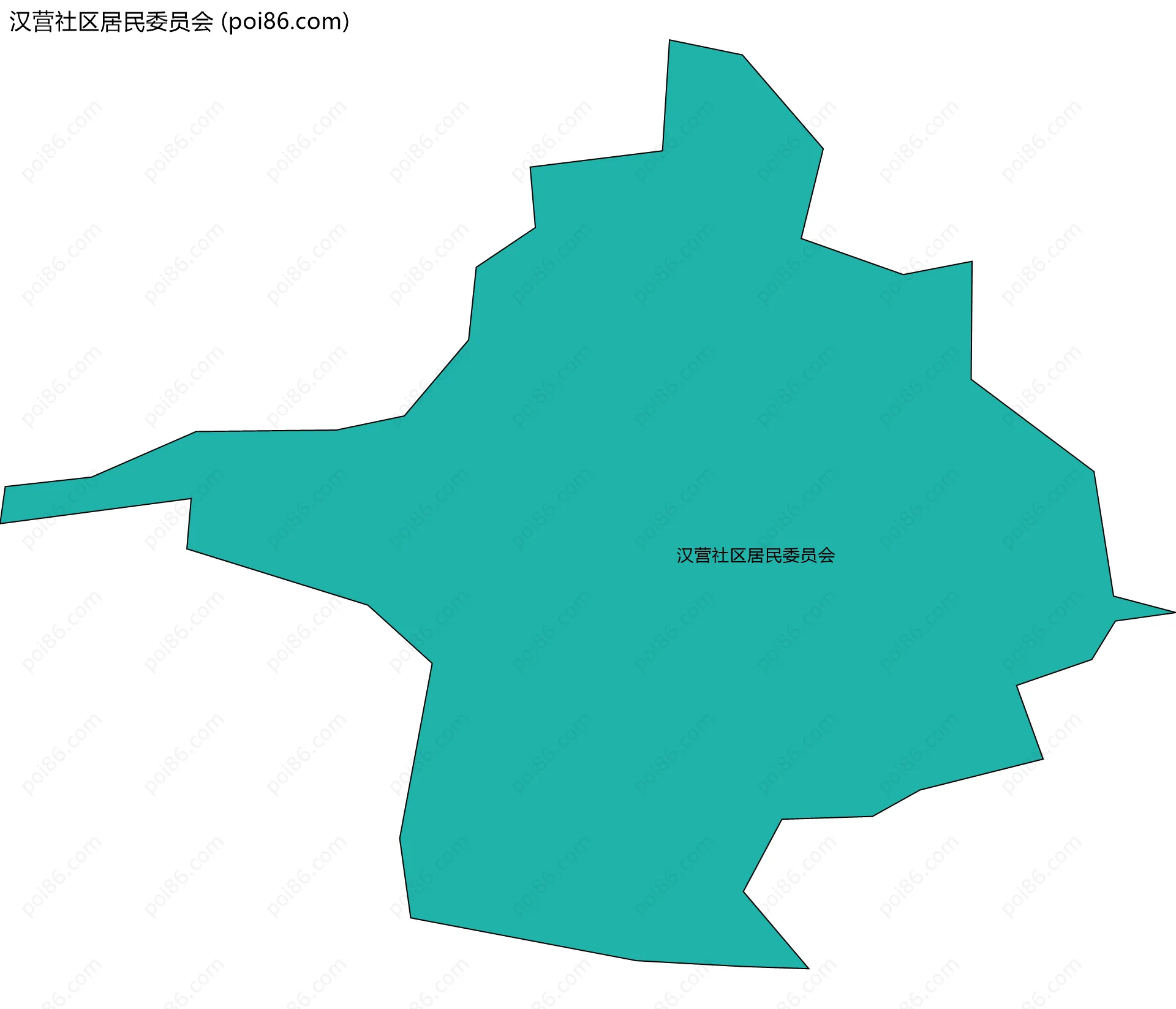 汉营社区居民委员会边界地图