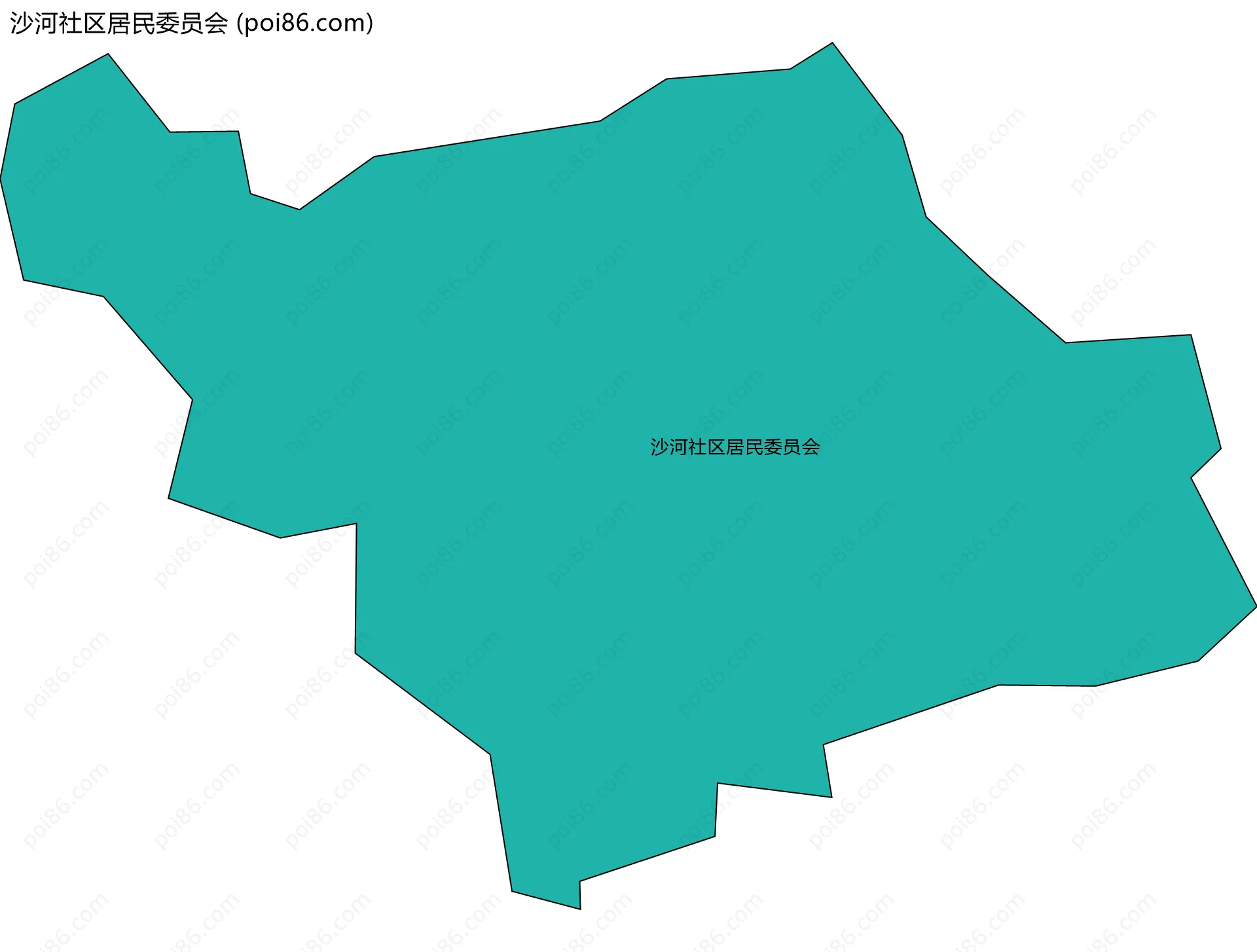 沙河社区居民委员会边界地图