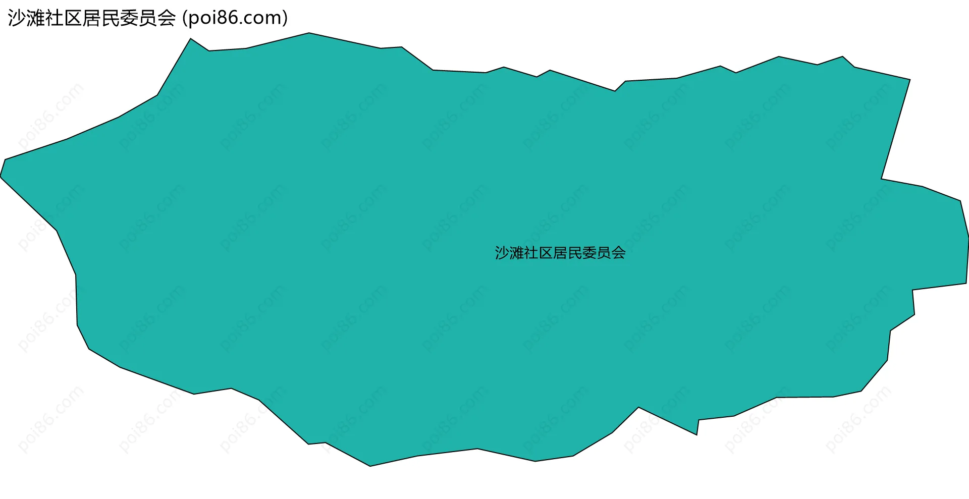 沙滩社区居民委员会边界地图