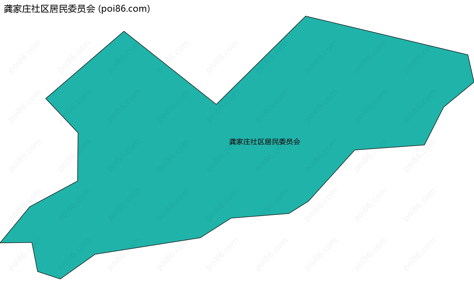 龚家庄社区居民委员会边界地图