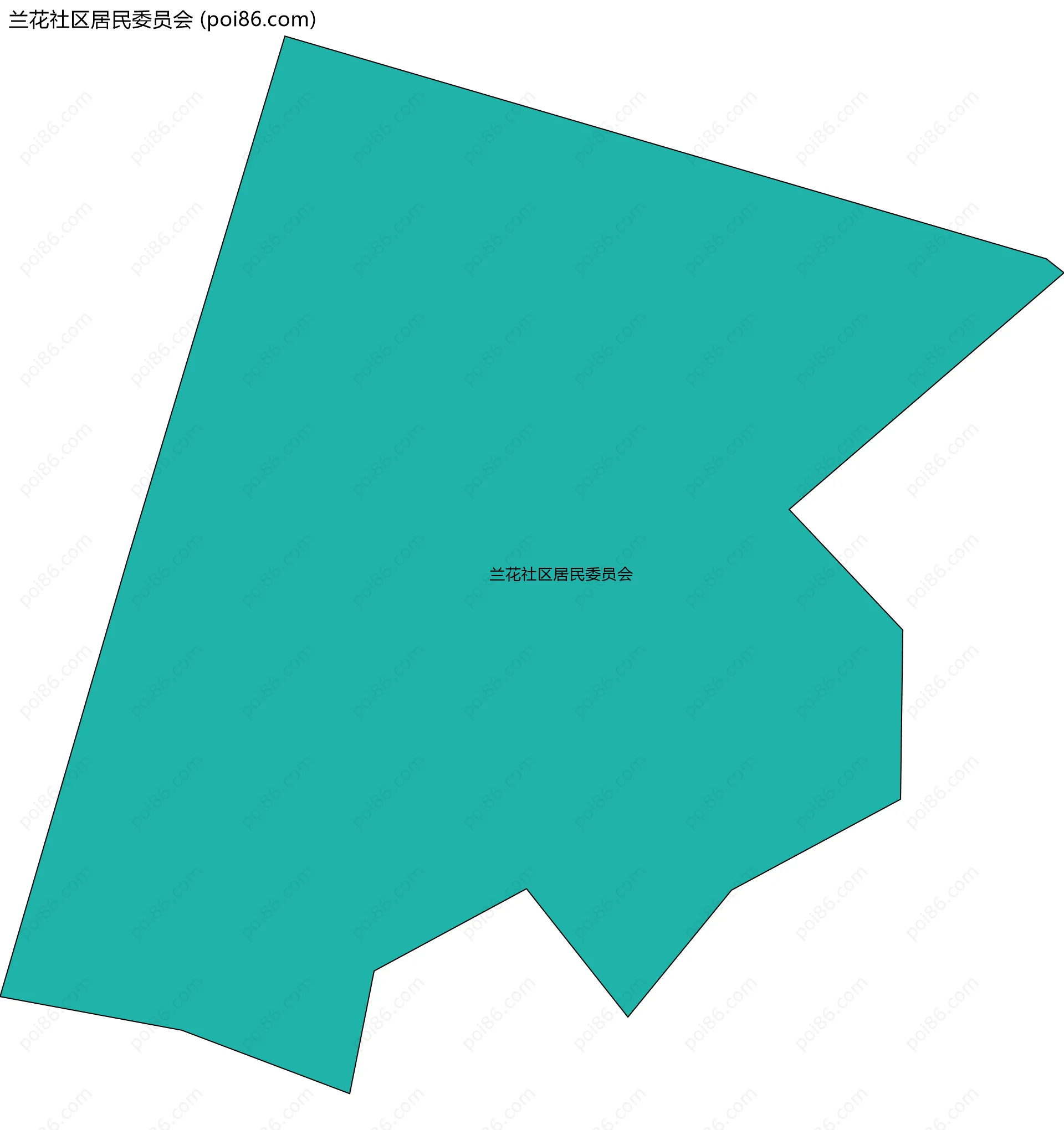 兰花社区居民委员会边界地图
