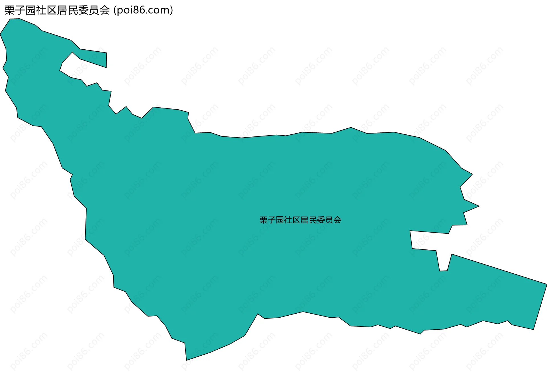栗子园社区居民委员会边界地图