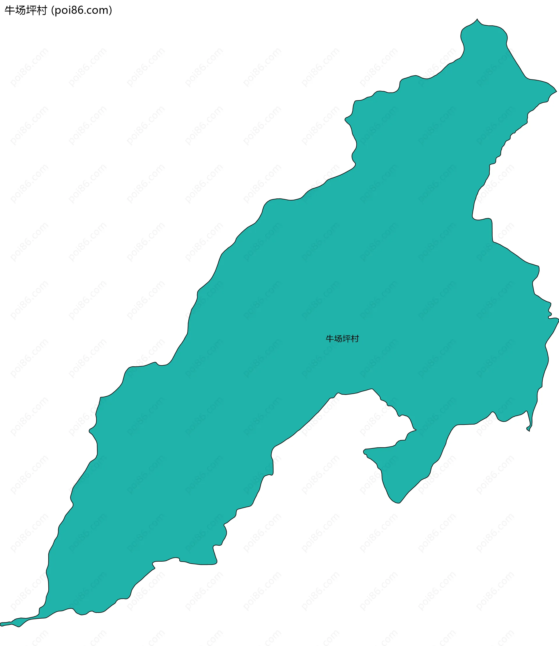 牛场坪村边界地图