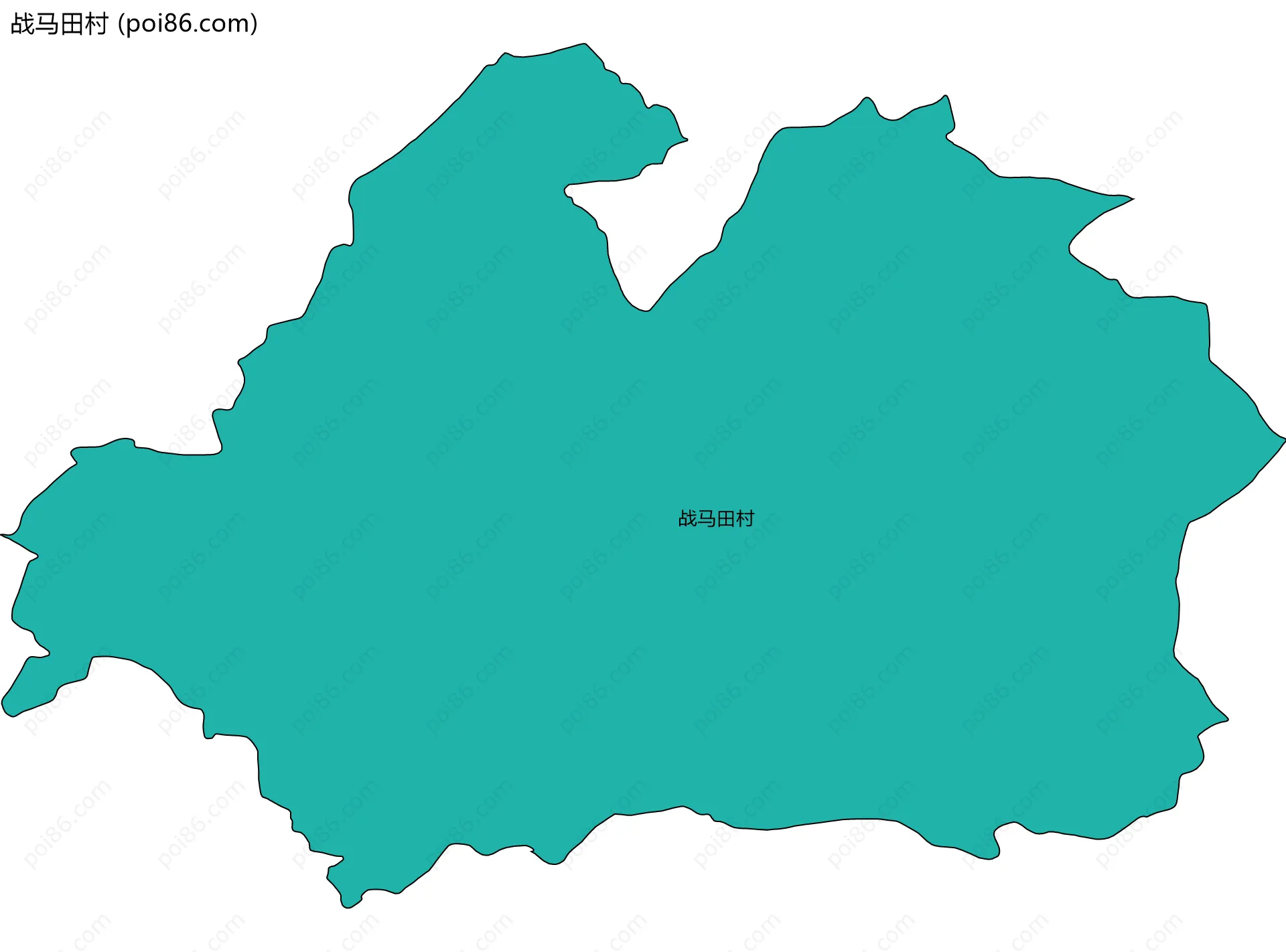 战马田村边界地图