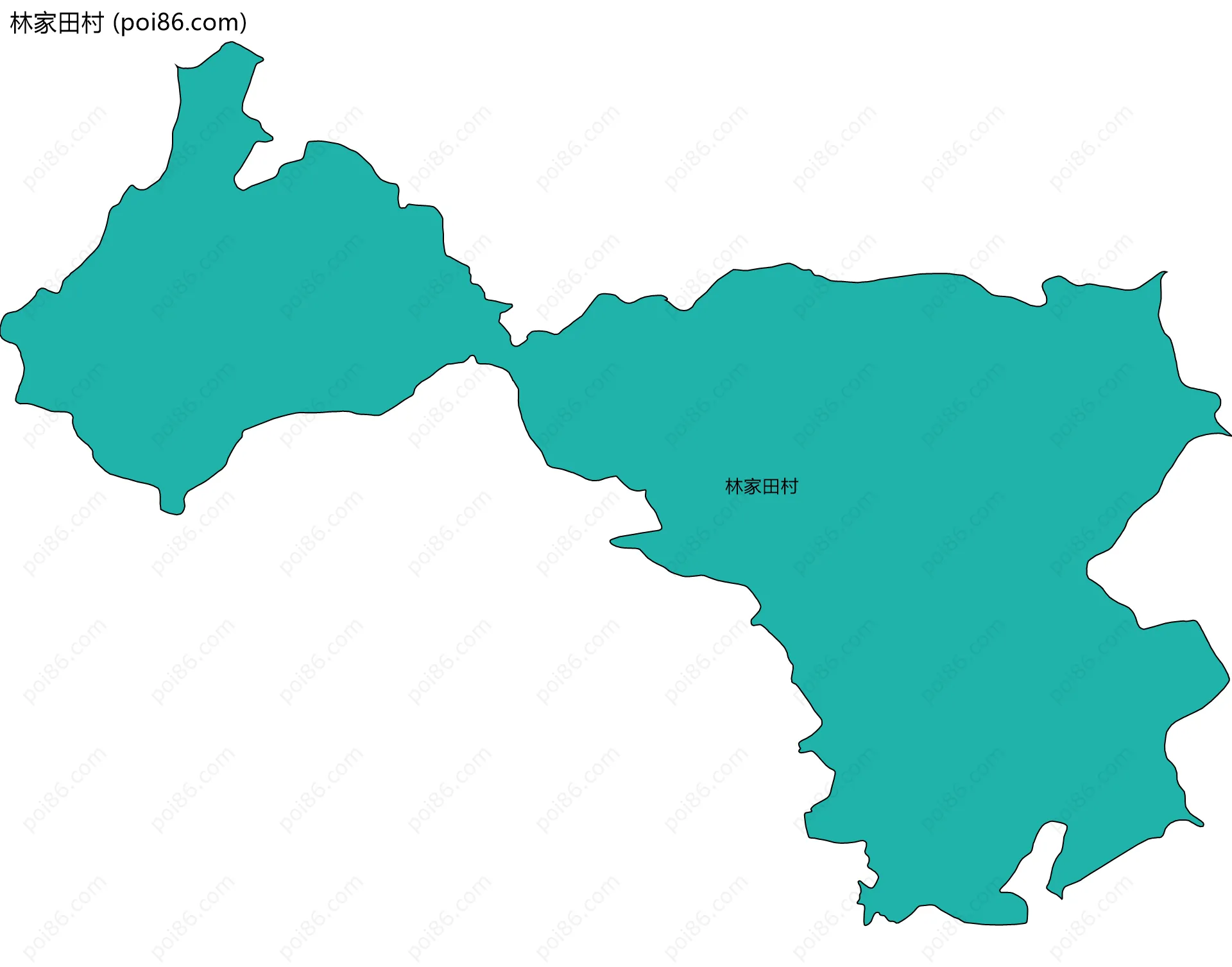 林家田村边界地图