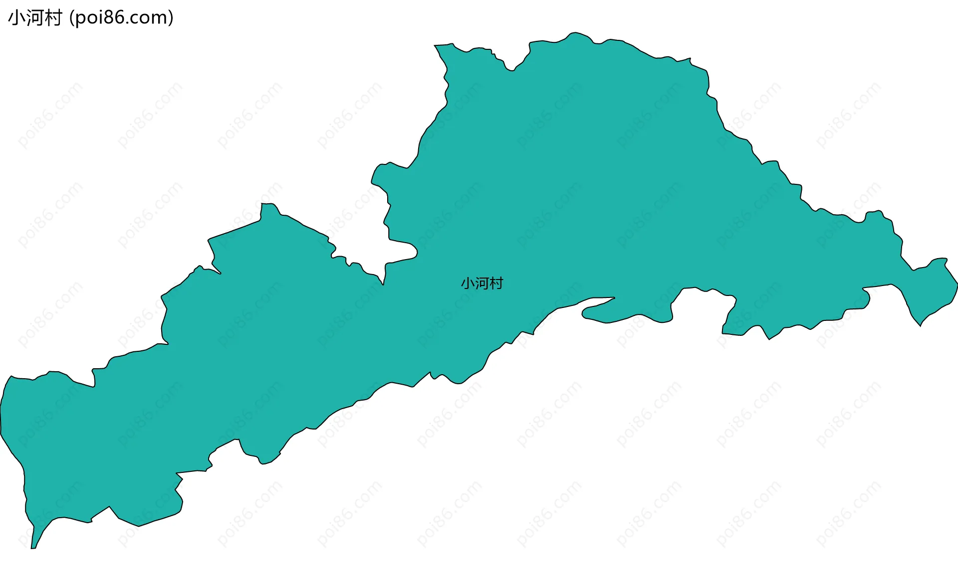 小河村边界地图