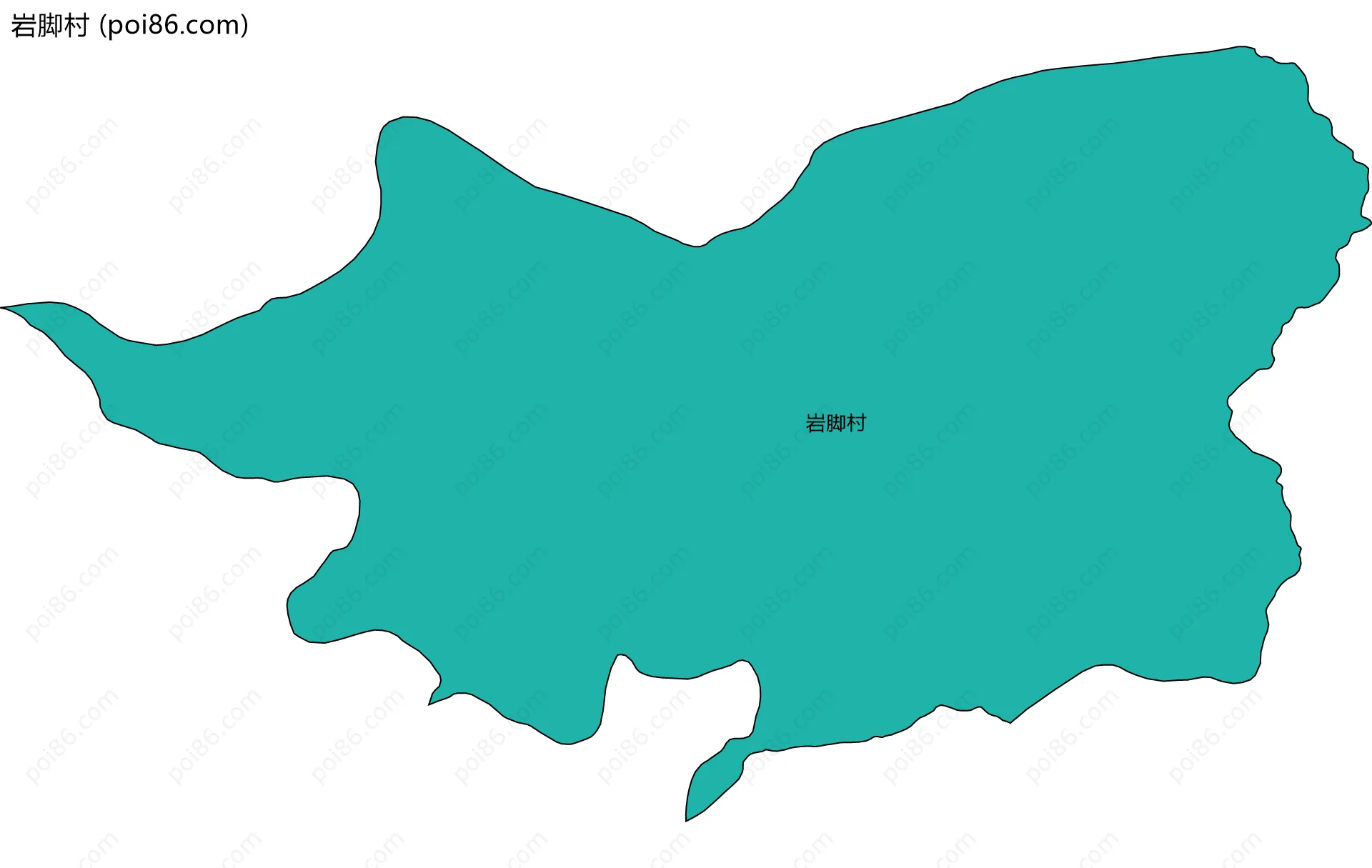 岩脚村边界地图