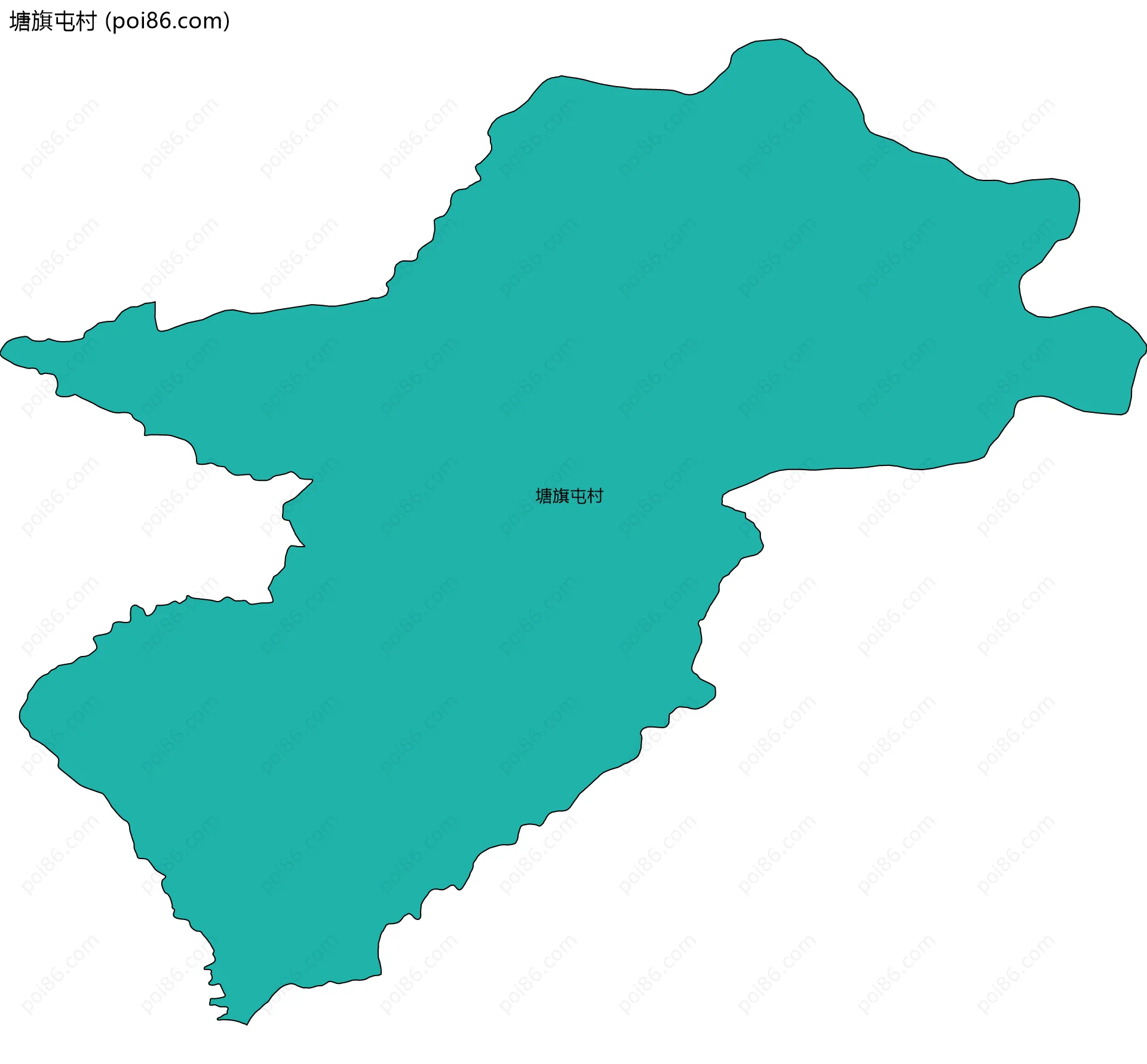 塘旗屯村边界地图