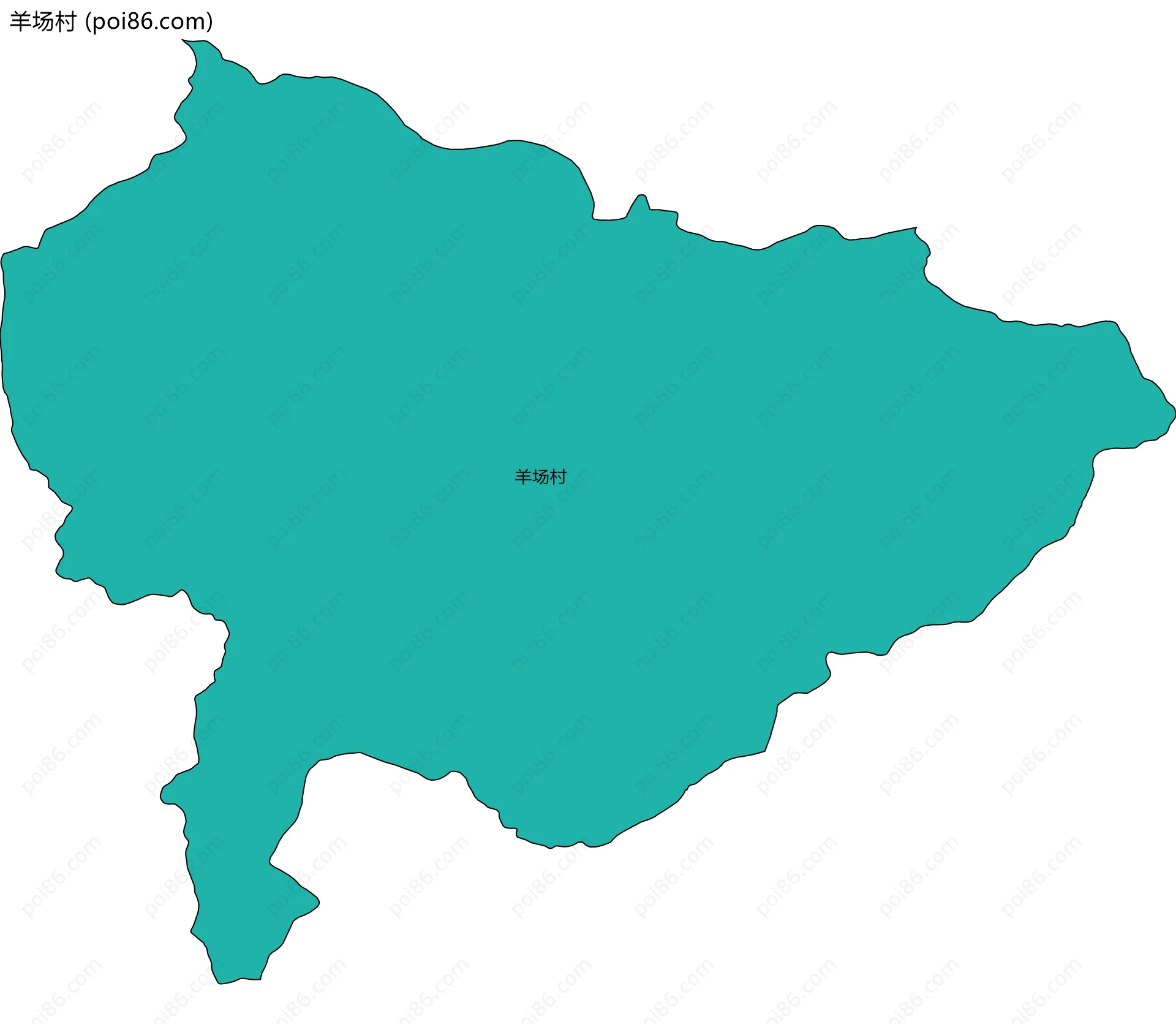 羊场村边界地图