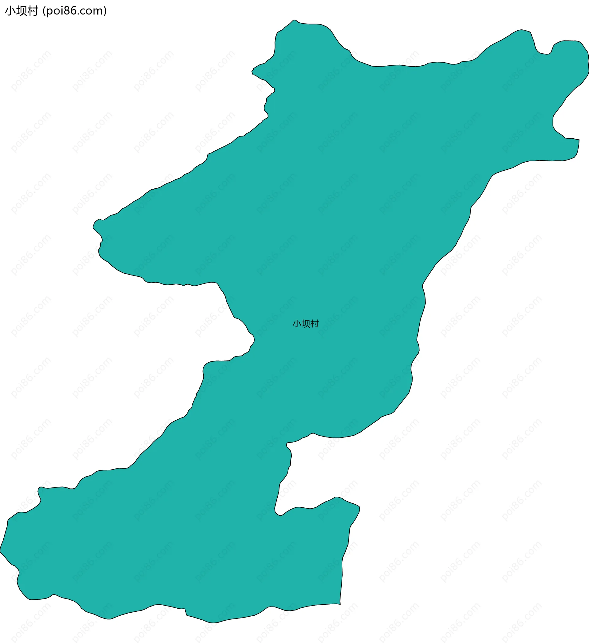 小坝村边界地图