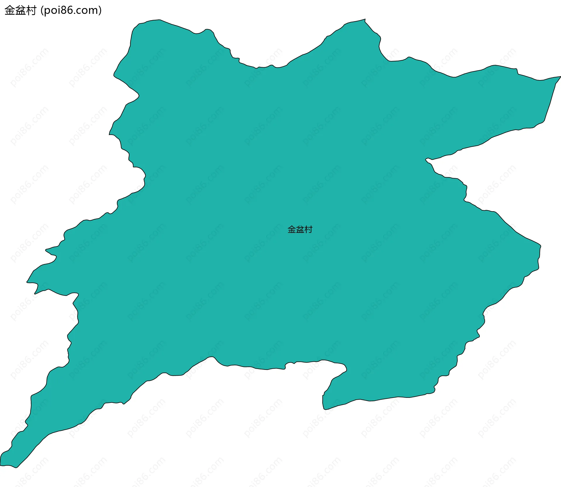 金盆村边界地图