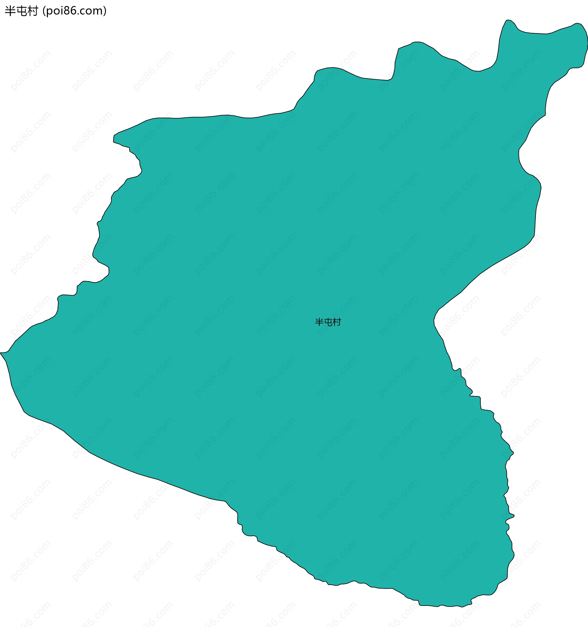 半屯村边界地图