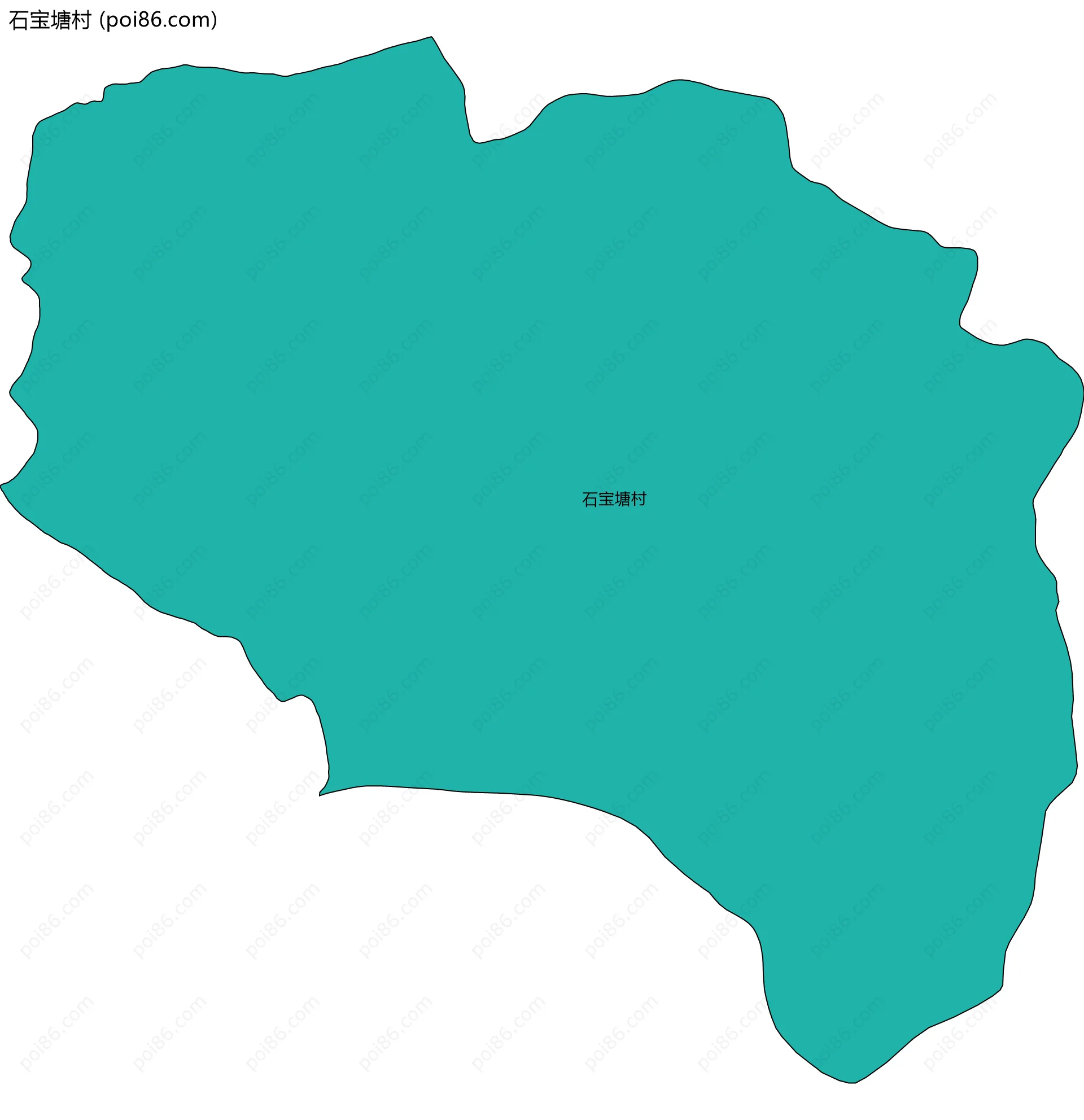 石宝塘村边界地图