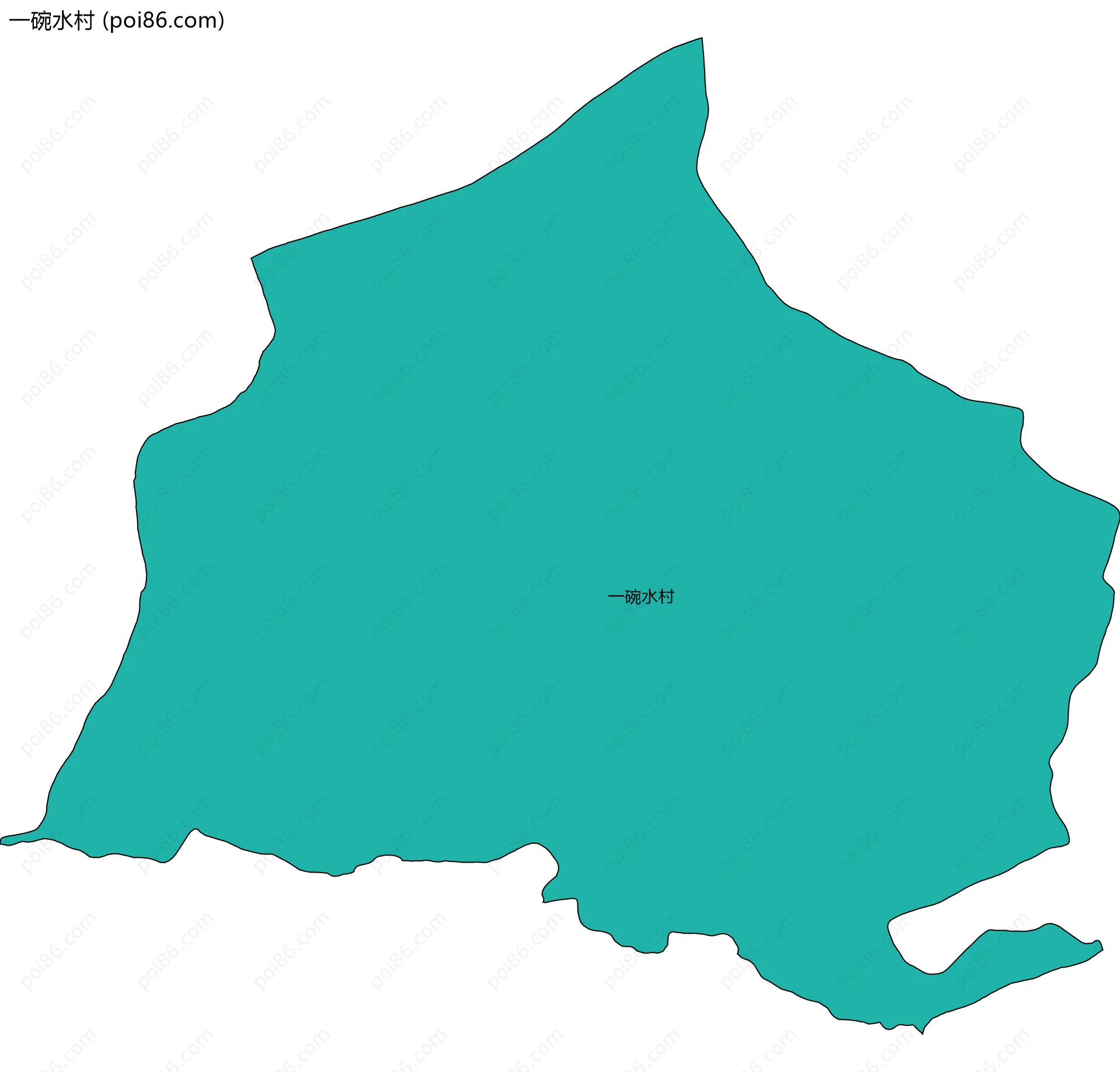 一碗水村边界地图
