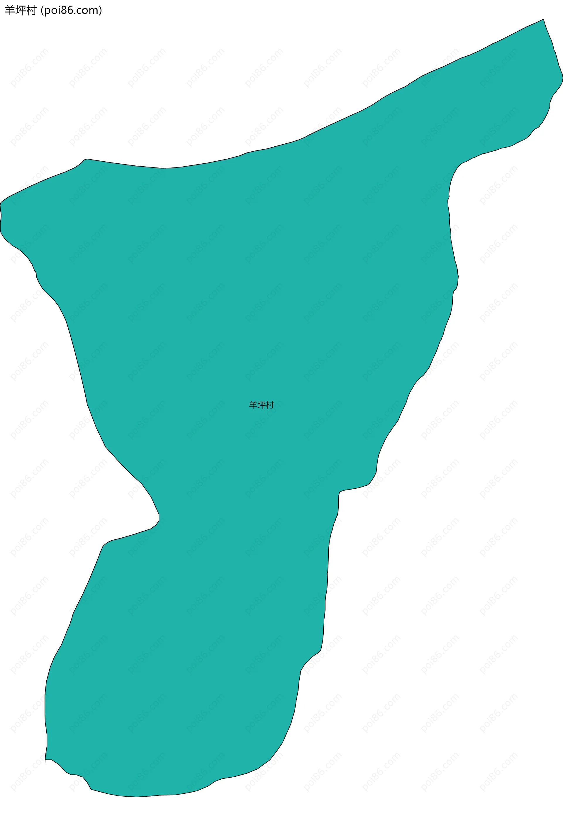 羊坪村边界地图