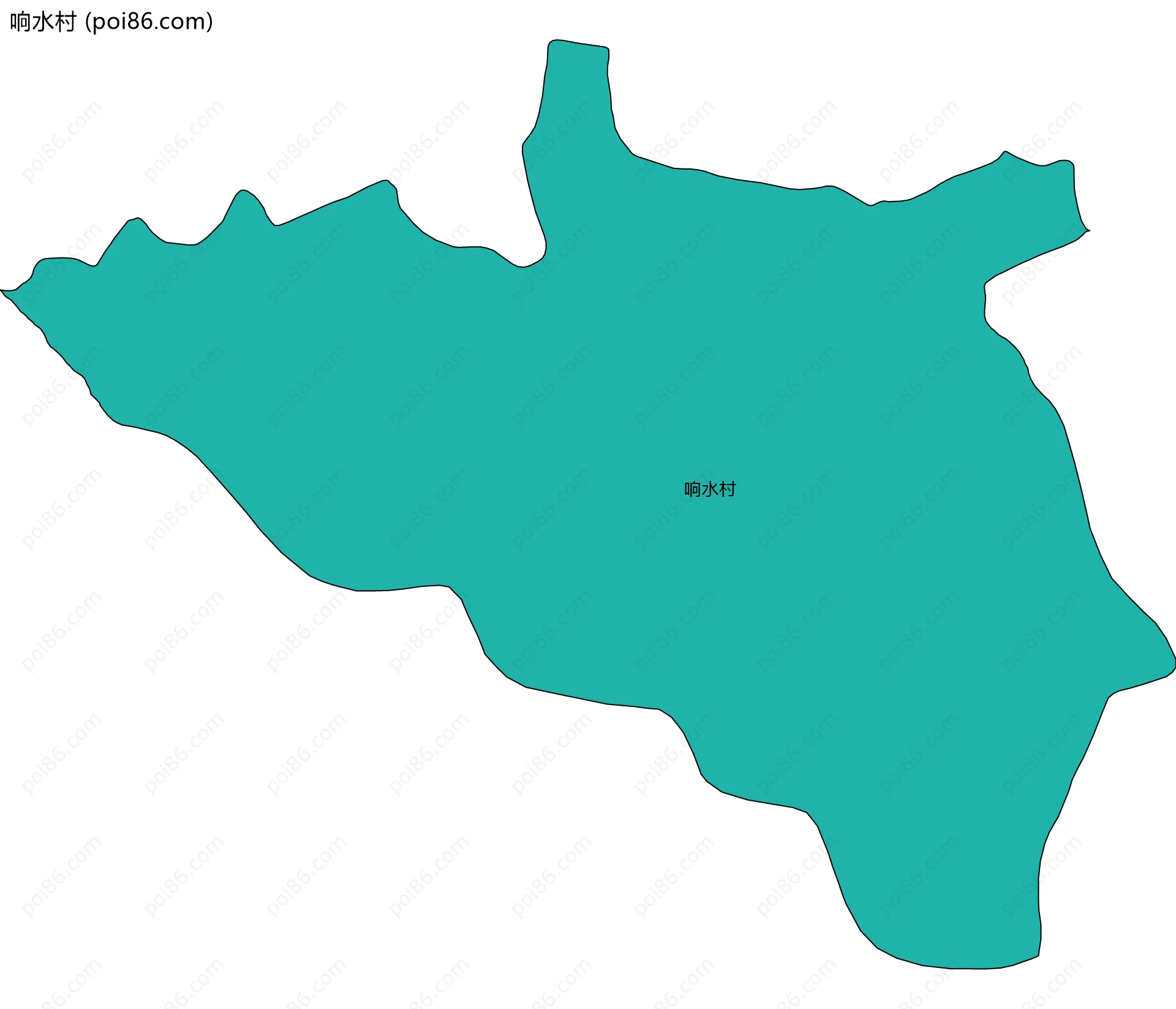 响水村边界地图