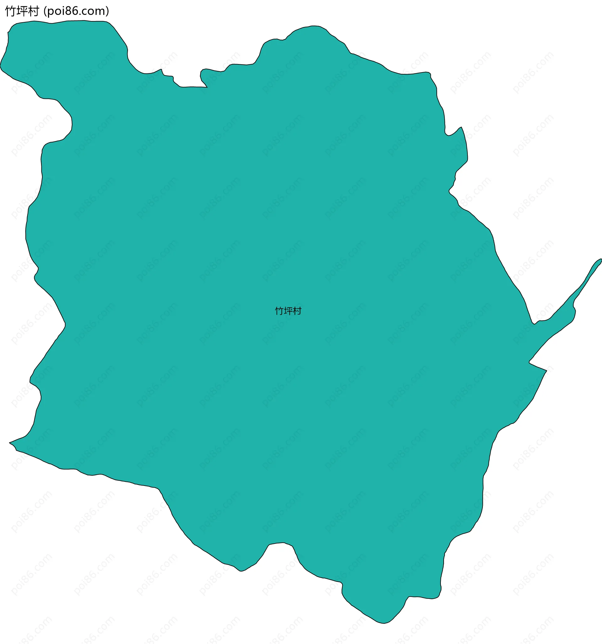 竹坪村边界地图