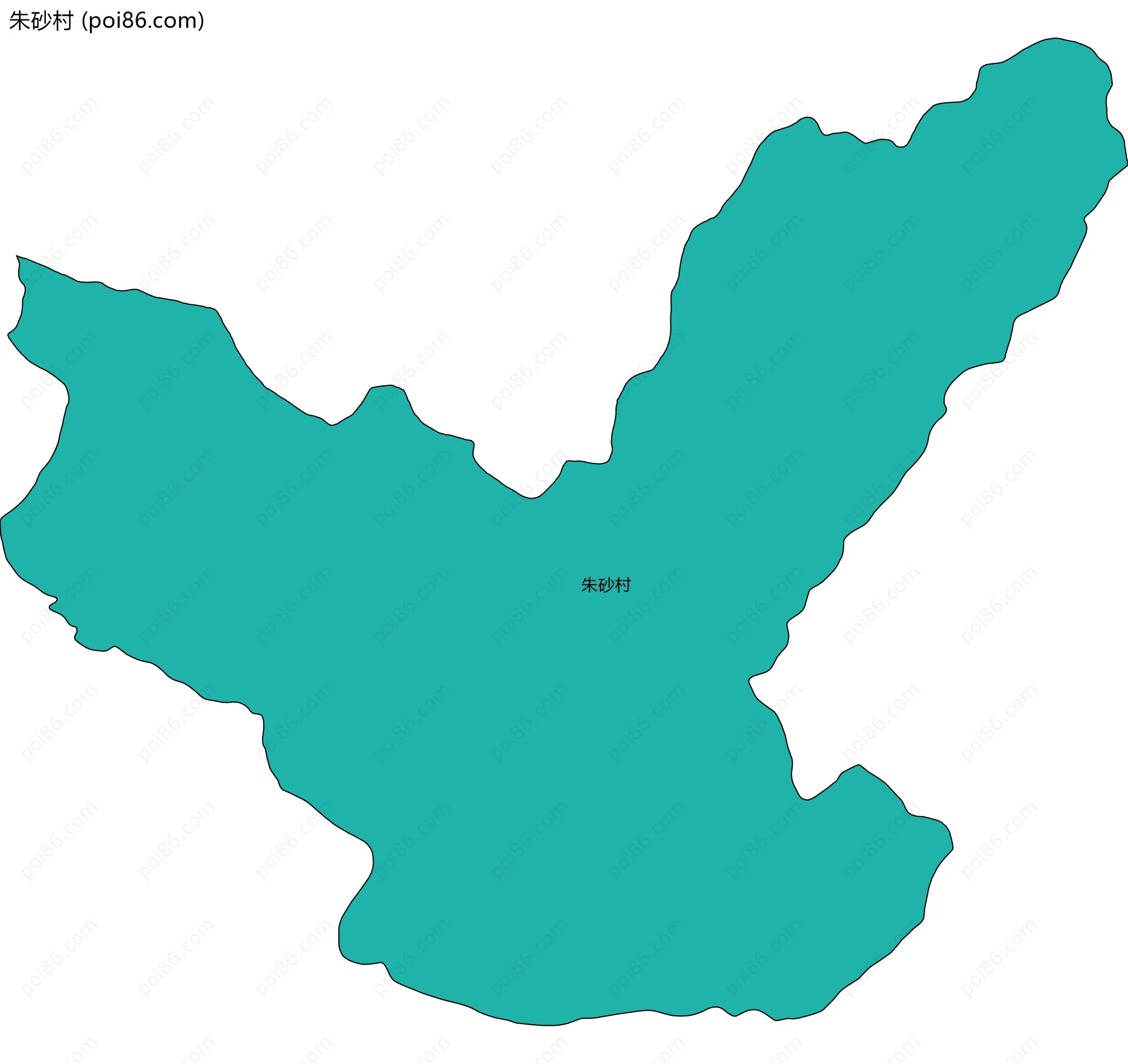 朱砂村边界地图