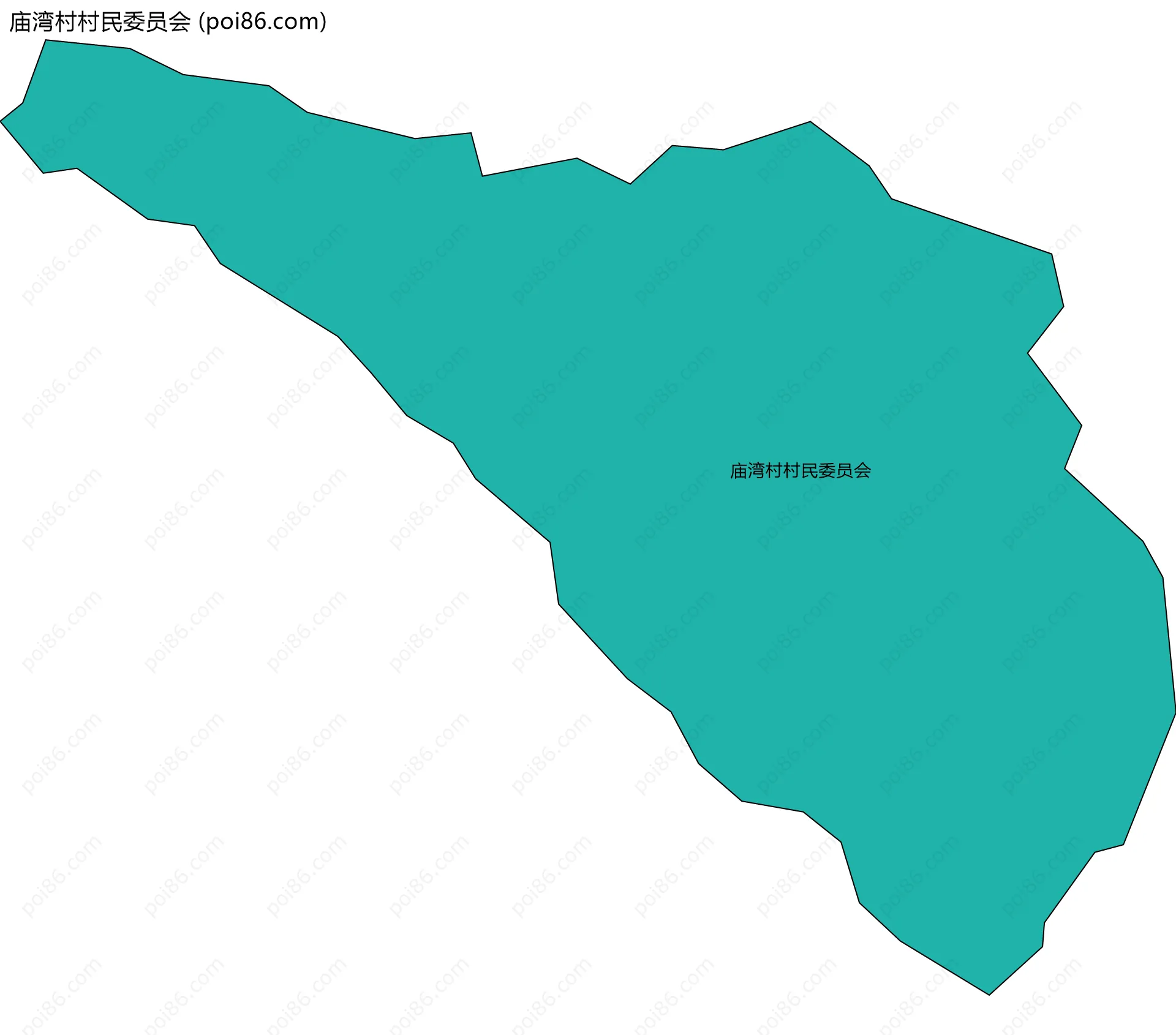 庙湾村村民委员会边界地图