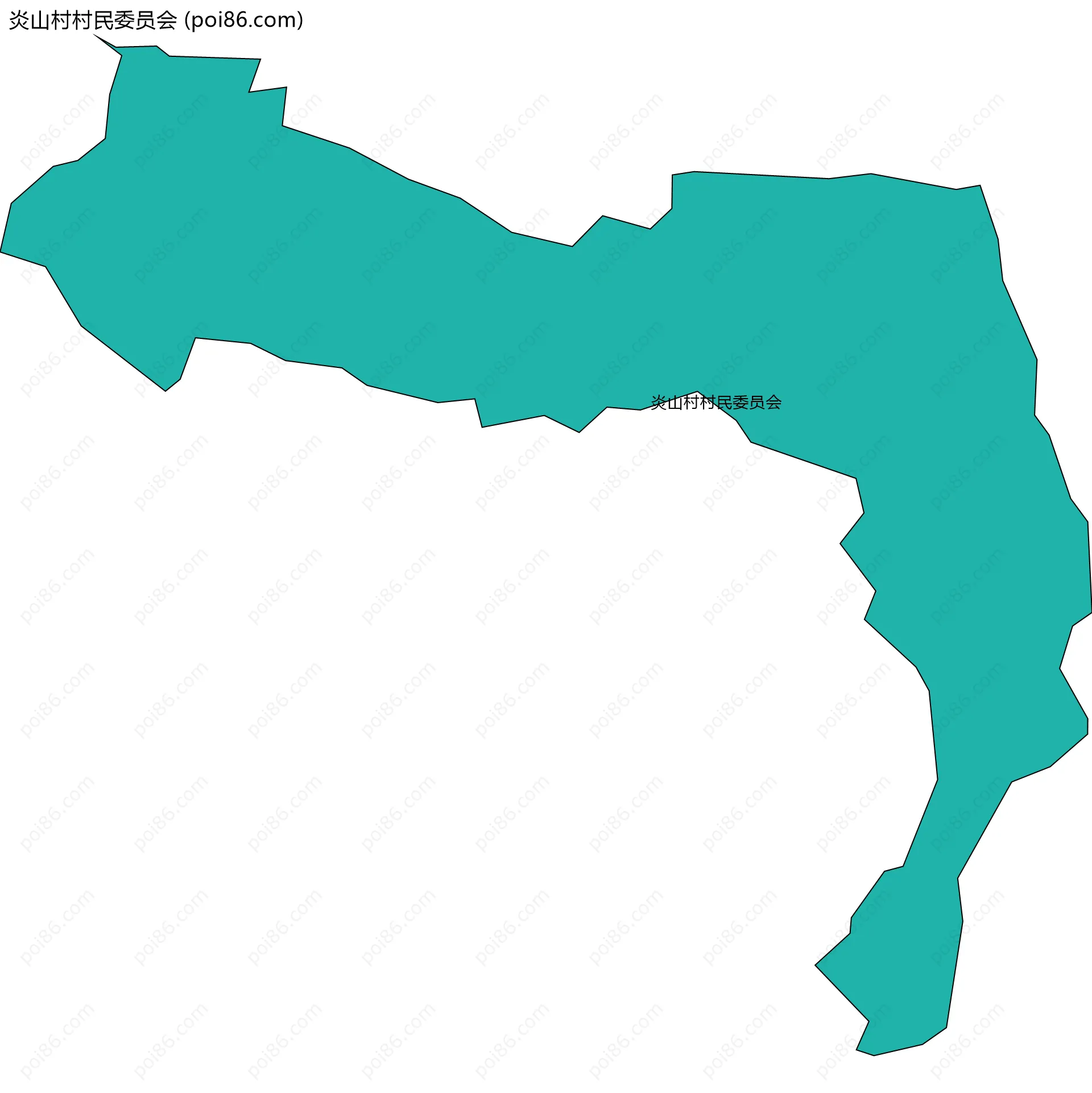 炎山村村民委员会边界地图