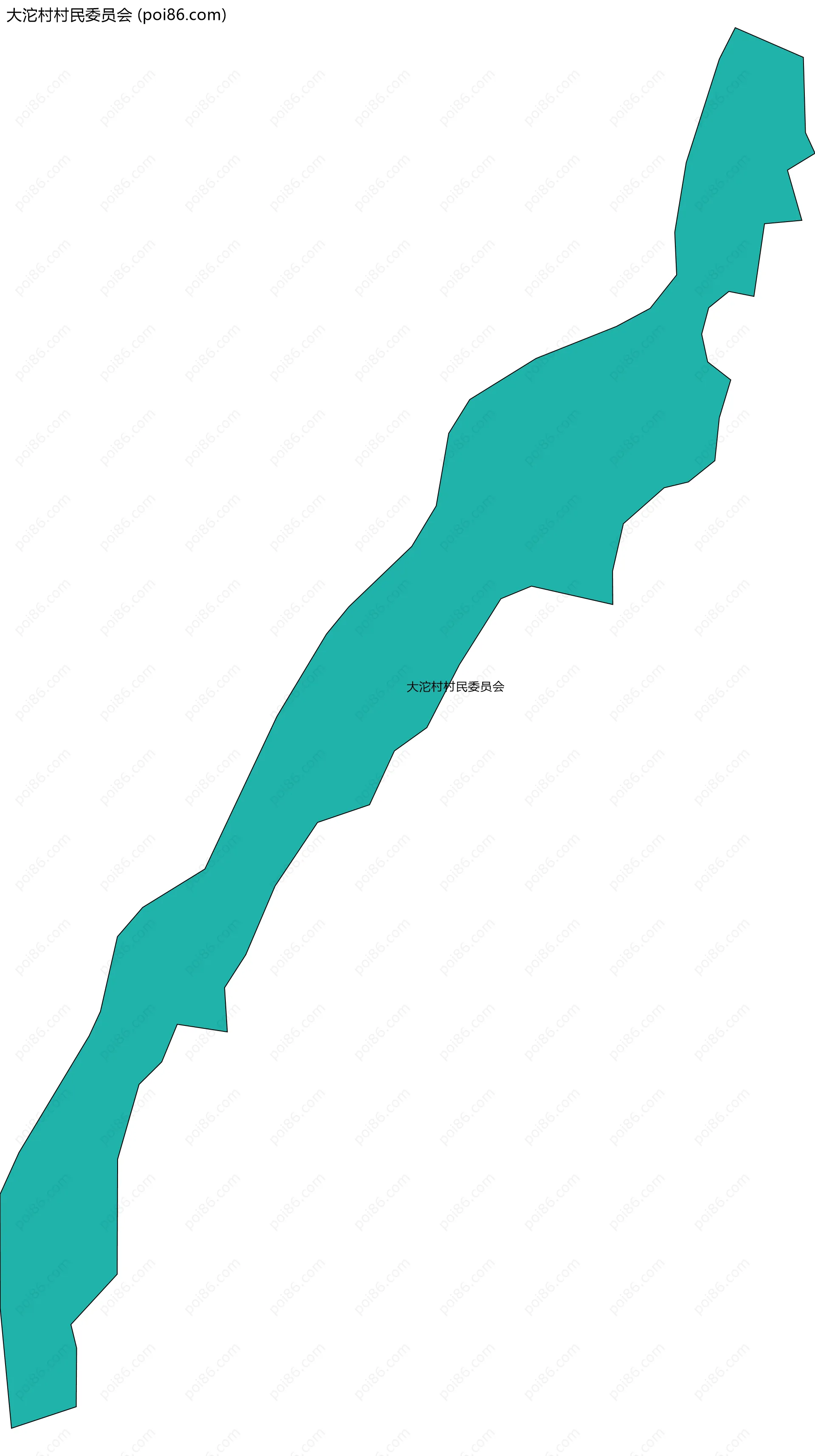 大沱村村民委员会边界地图
