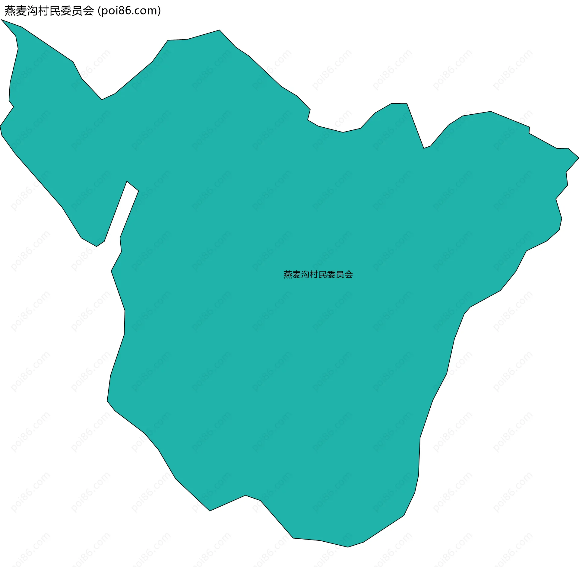 燕麦沟村民委员会边界地图