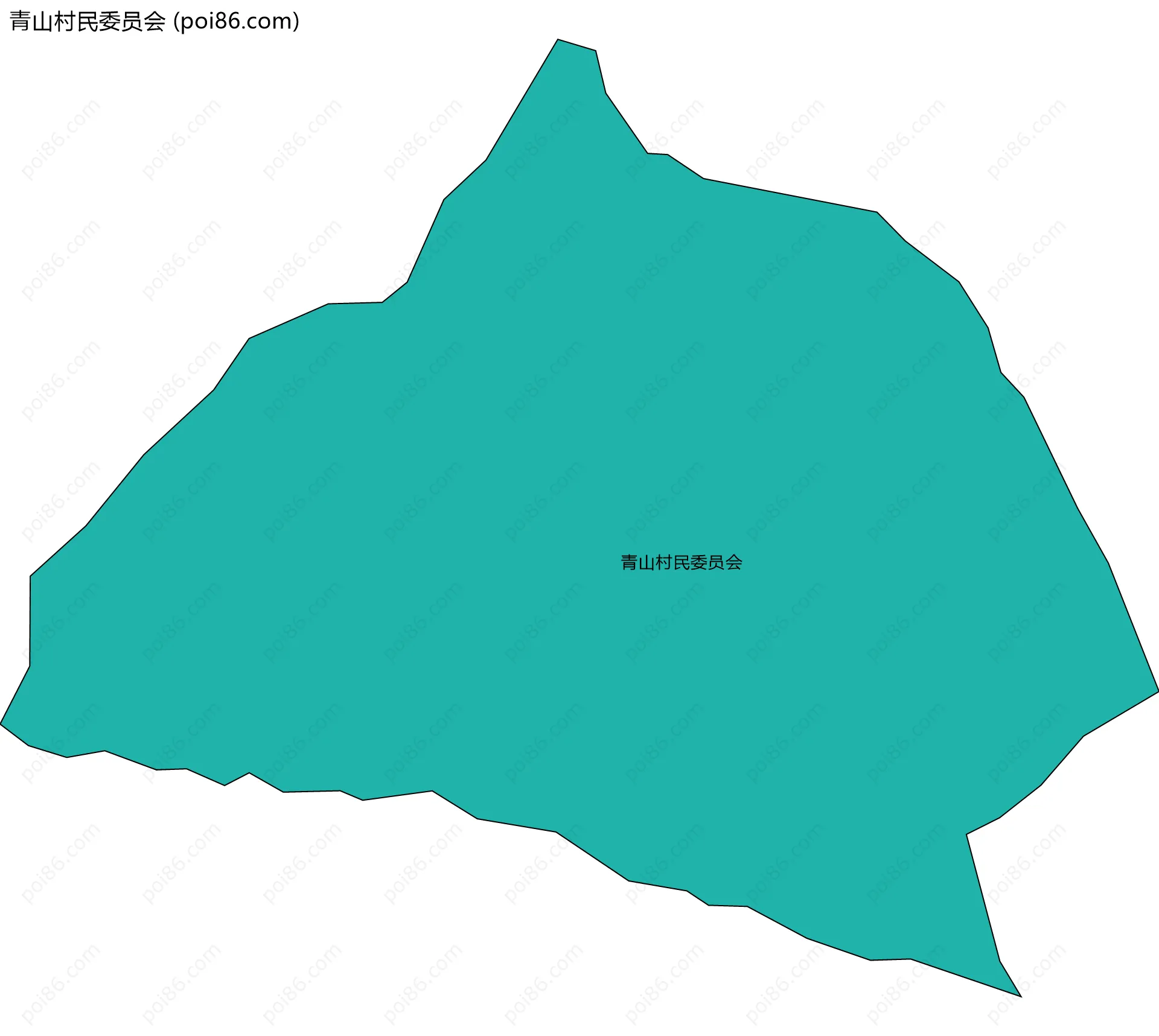 青山村民委员会边界地图