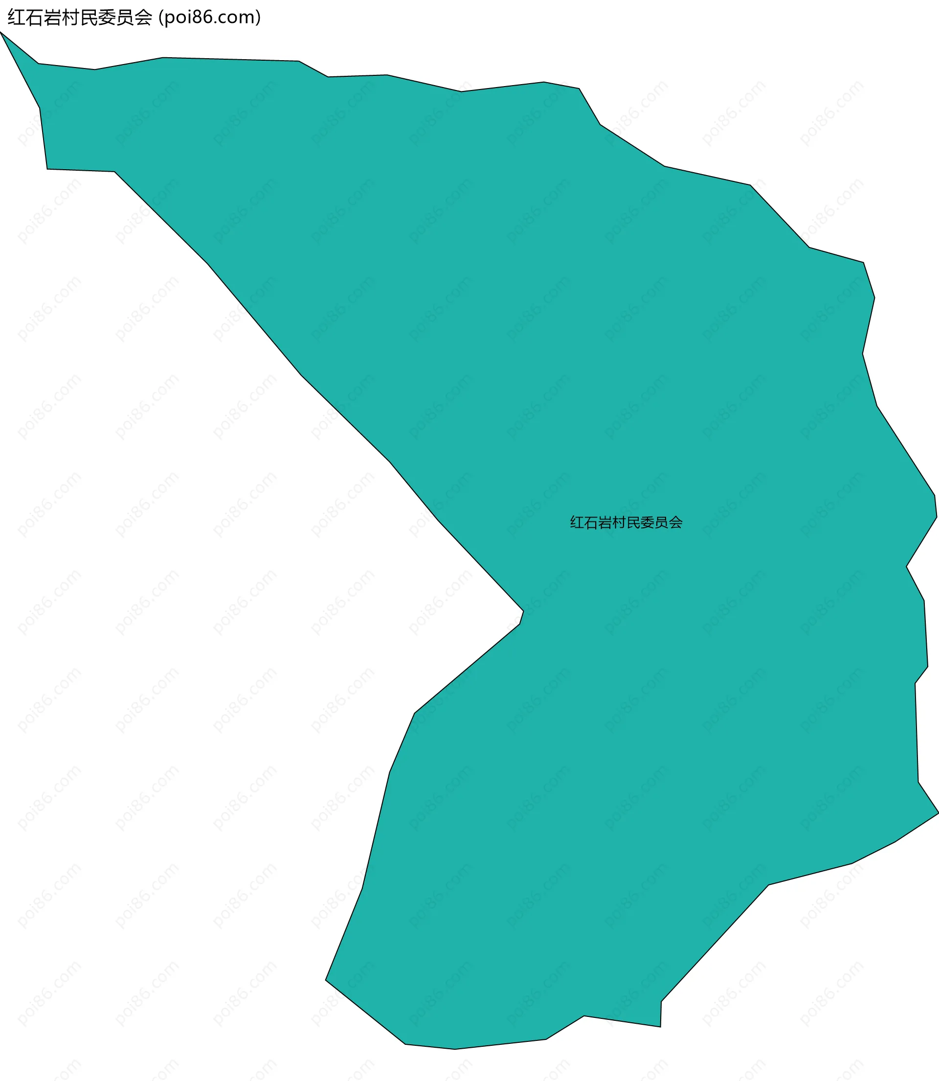 红石岩村民委员会边界地图