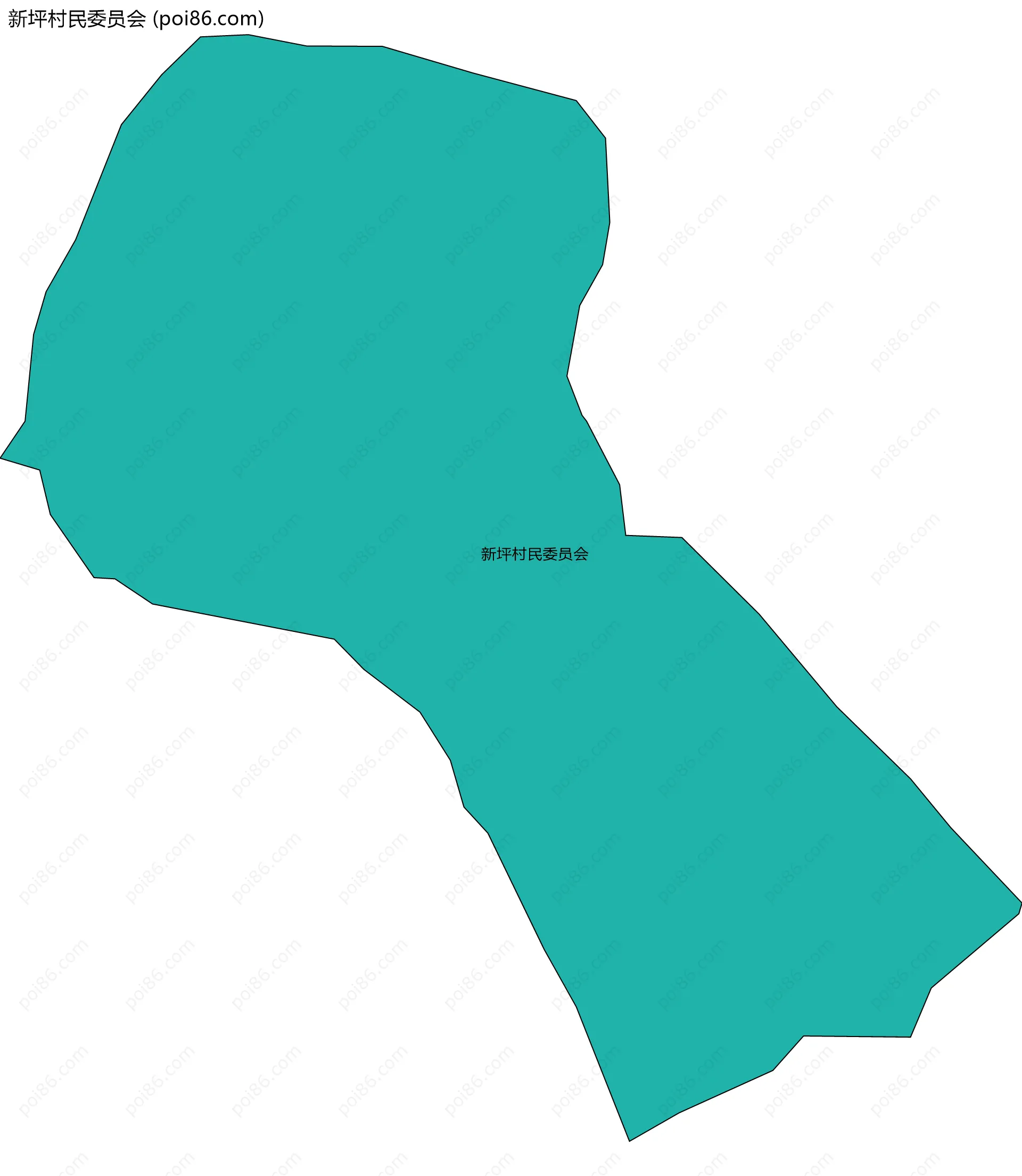 新坪村民委员会边界地图