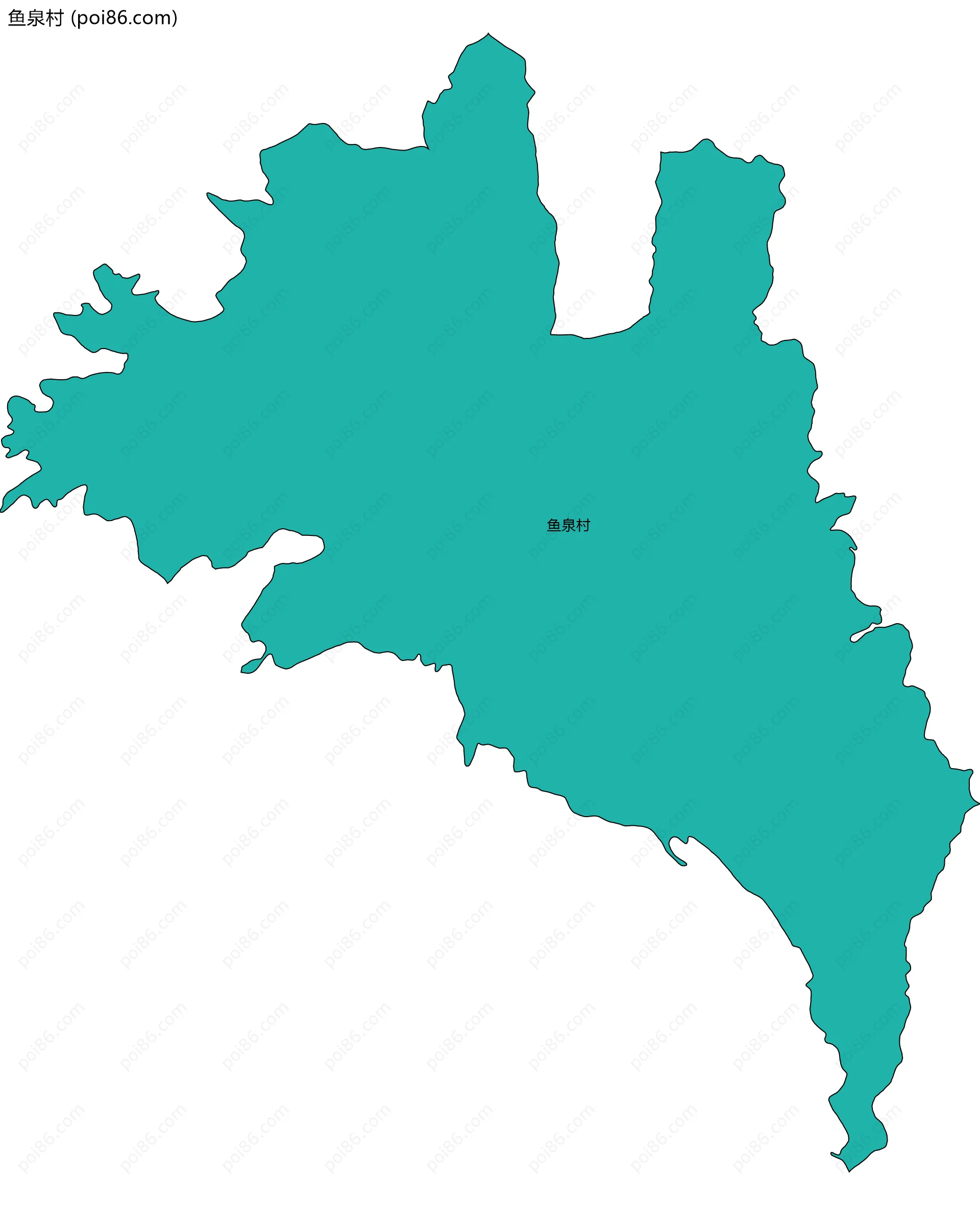 鱼泉村边界地图