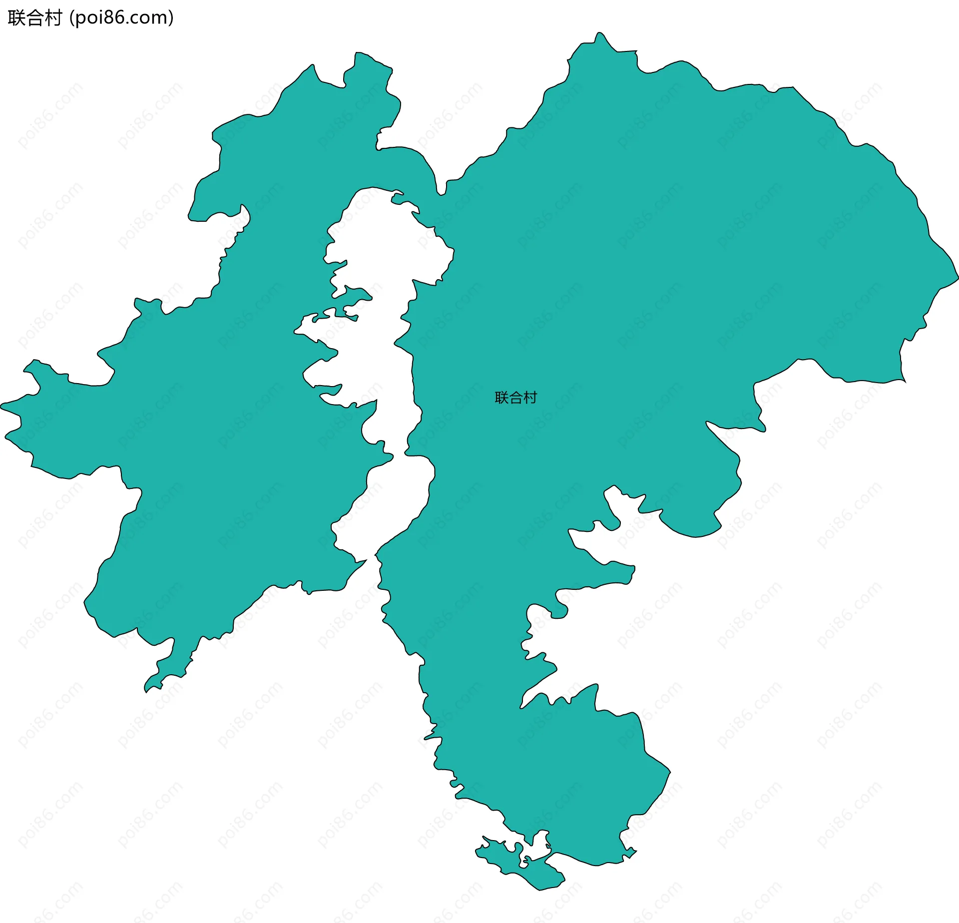 联合村边界地图