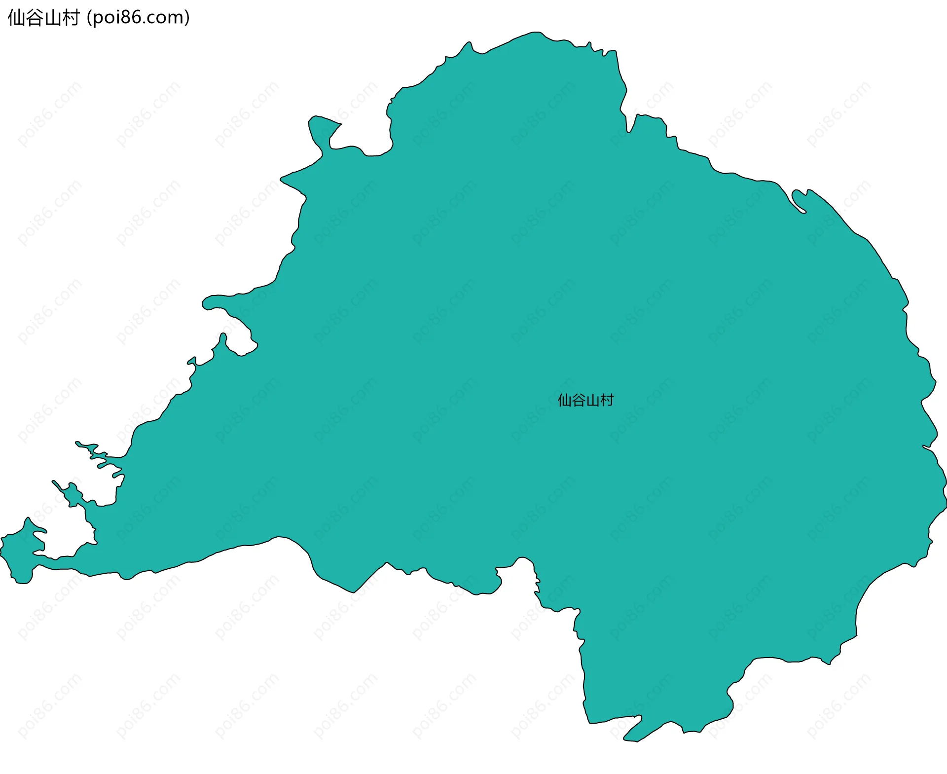 仙谷山村边界地图