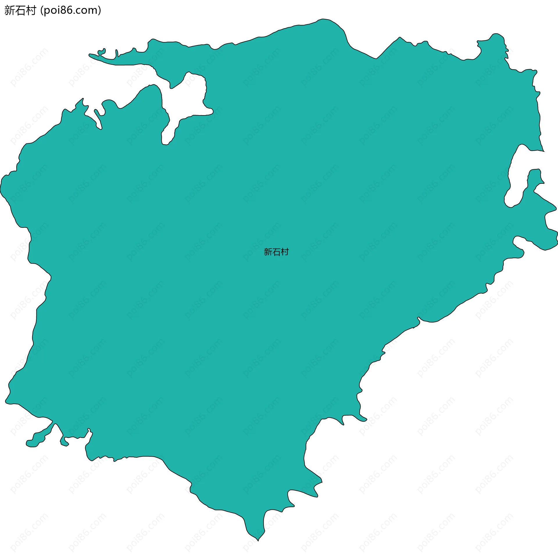 新石村边界地图