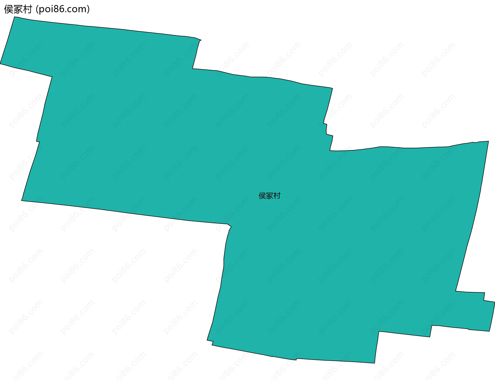 侯冢村边界地图
