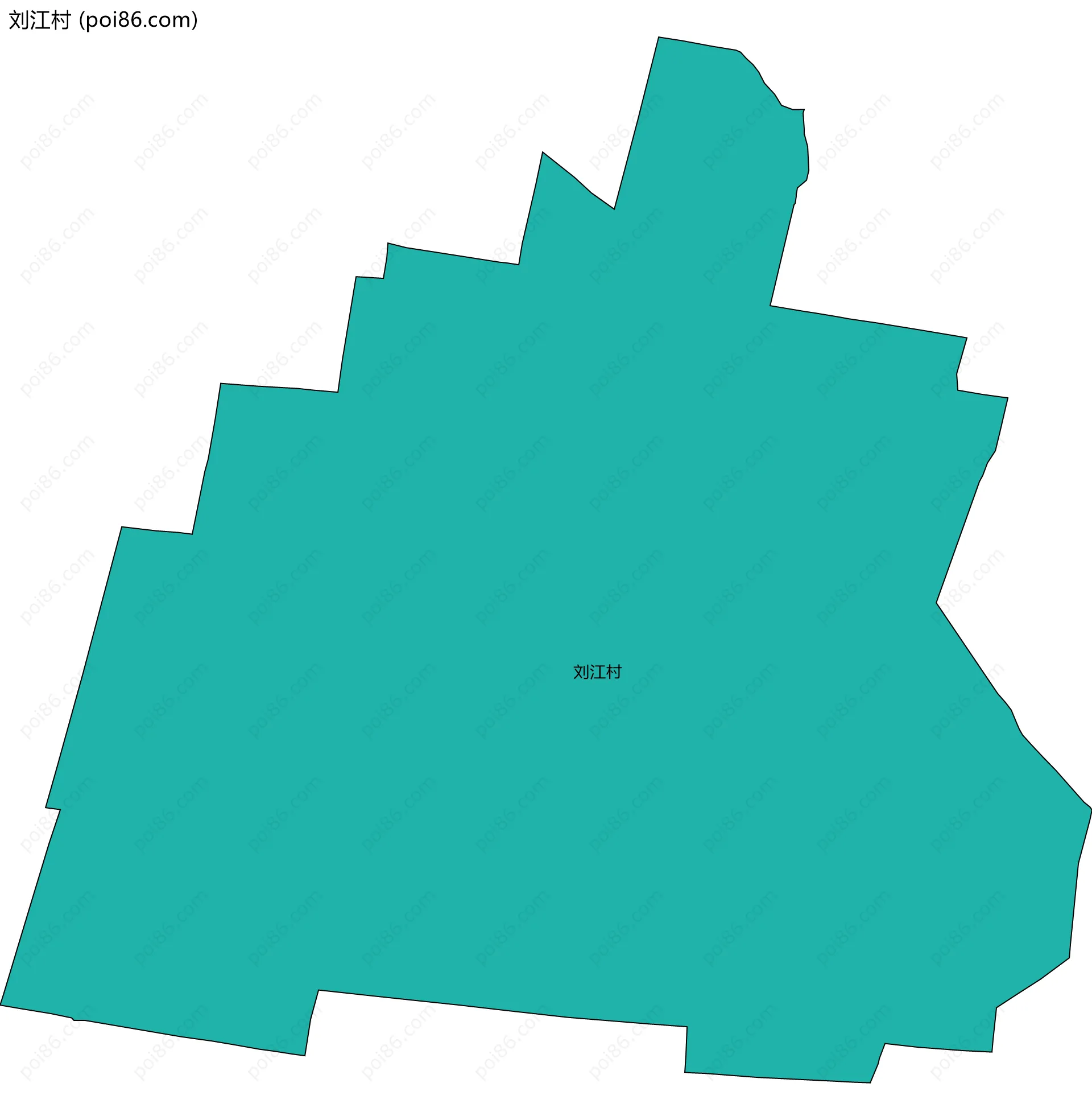 刘江村边界地图