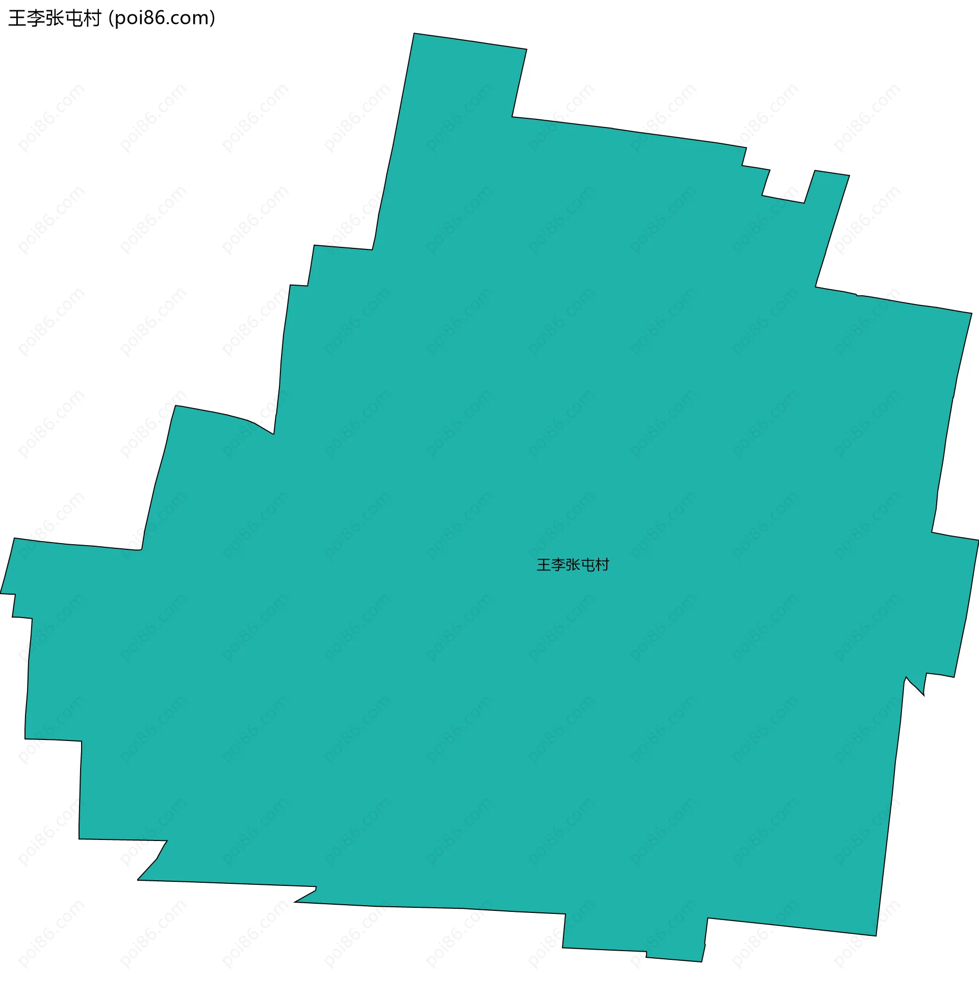 王李张屯村边界地图