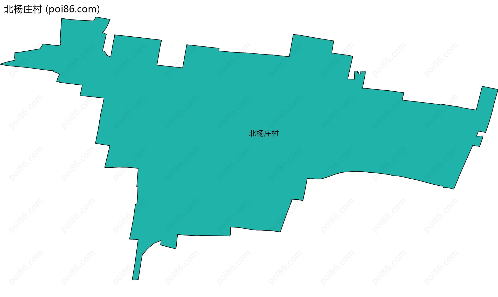 北杨庄村边界地图