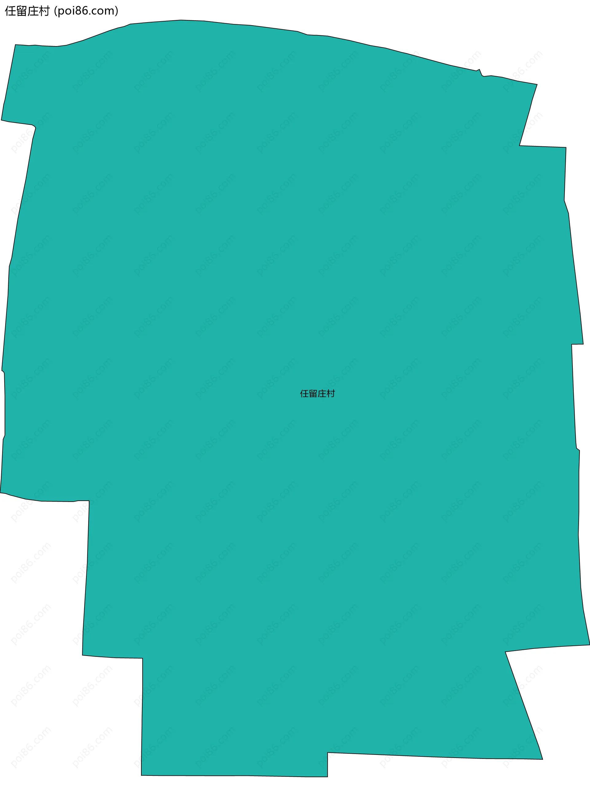 任留庄村边界地图