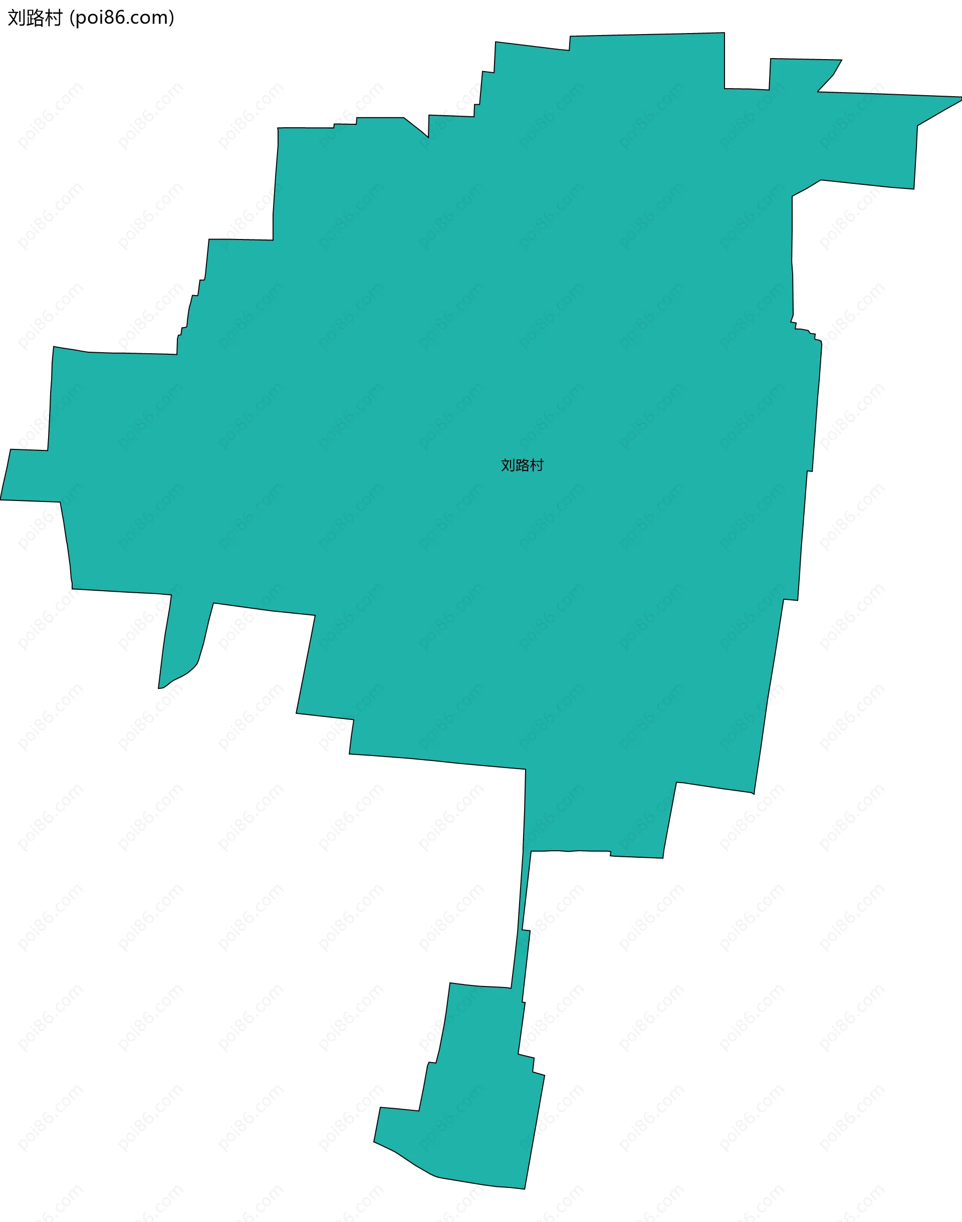 刘路村边界地图