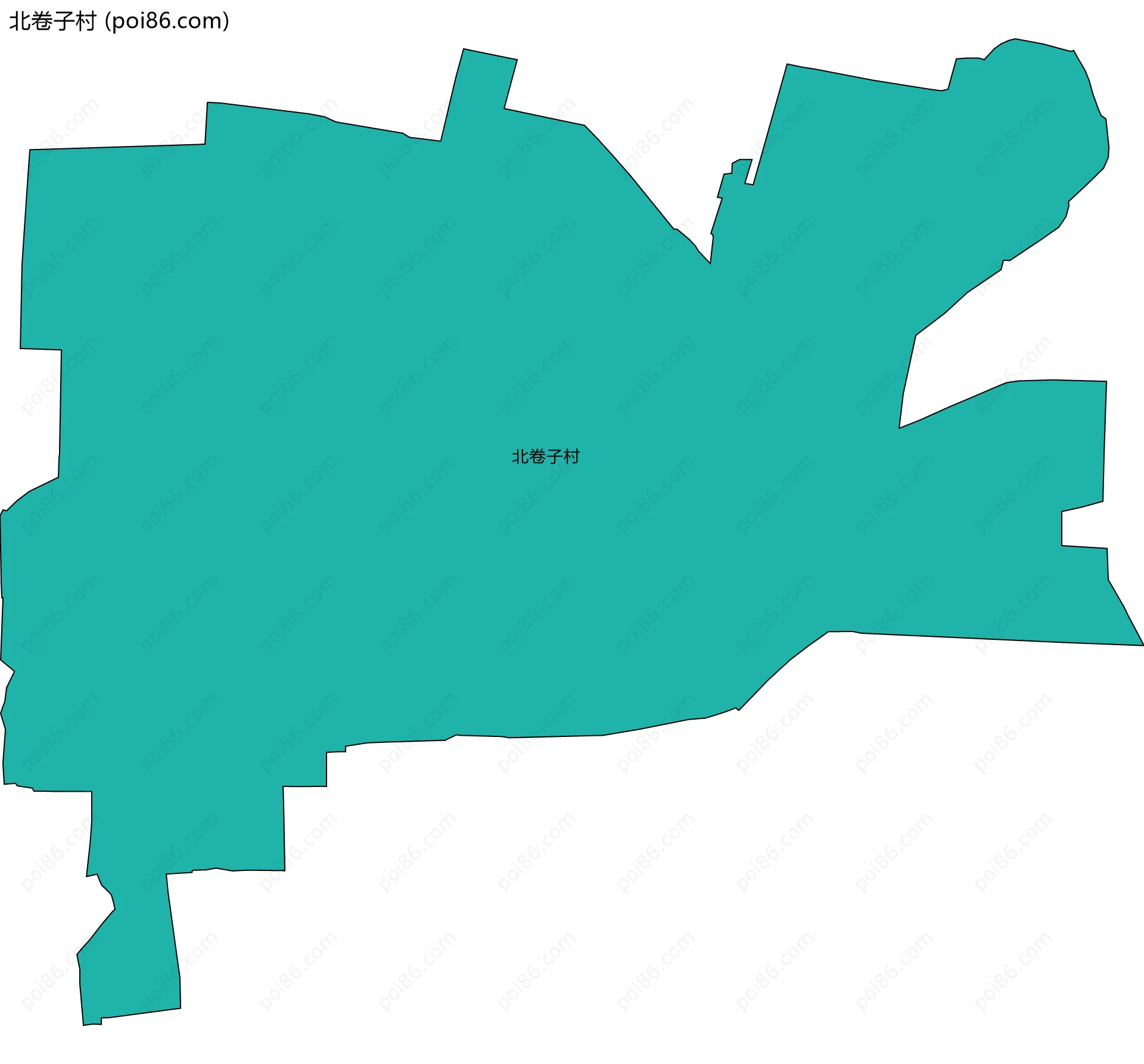 北卷子村边界地图