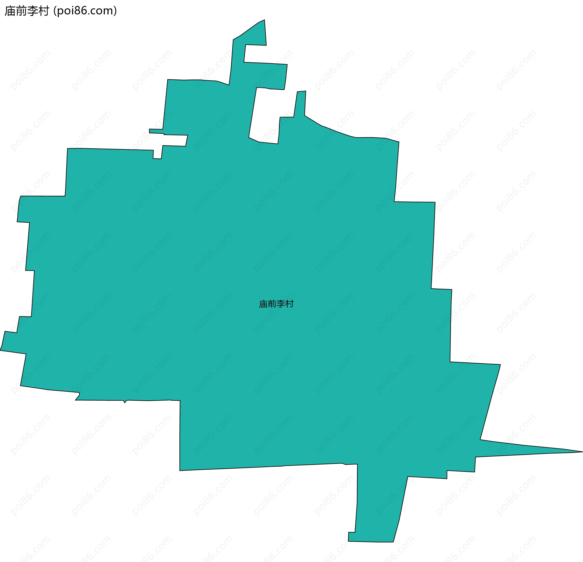 庙前李村边界地图