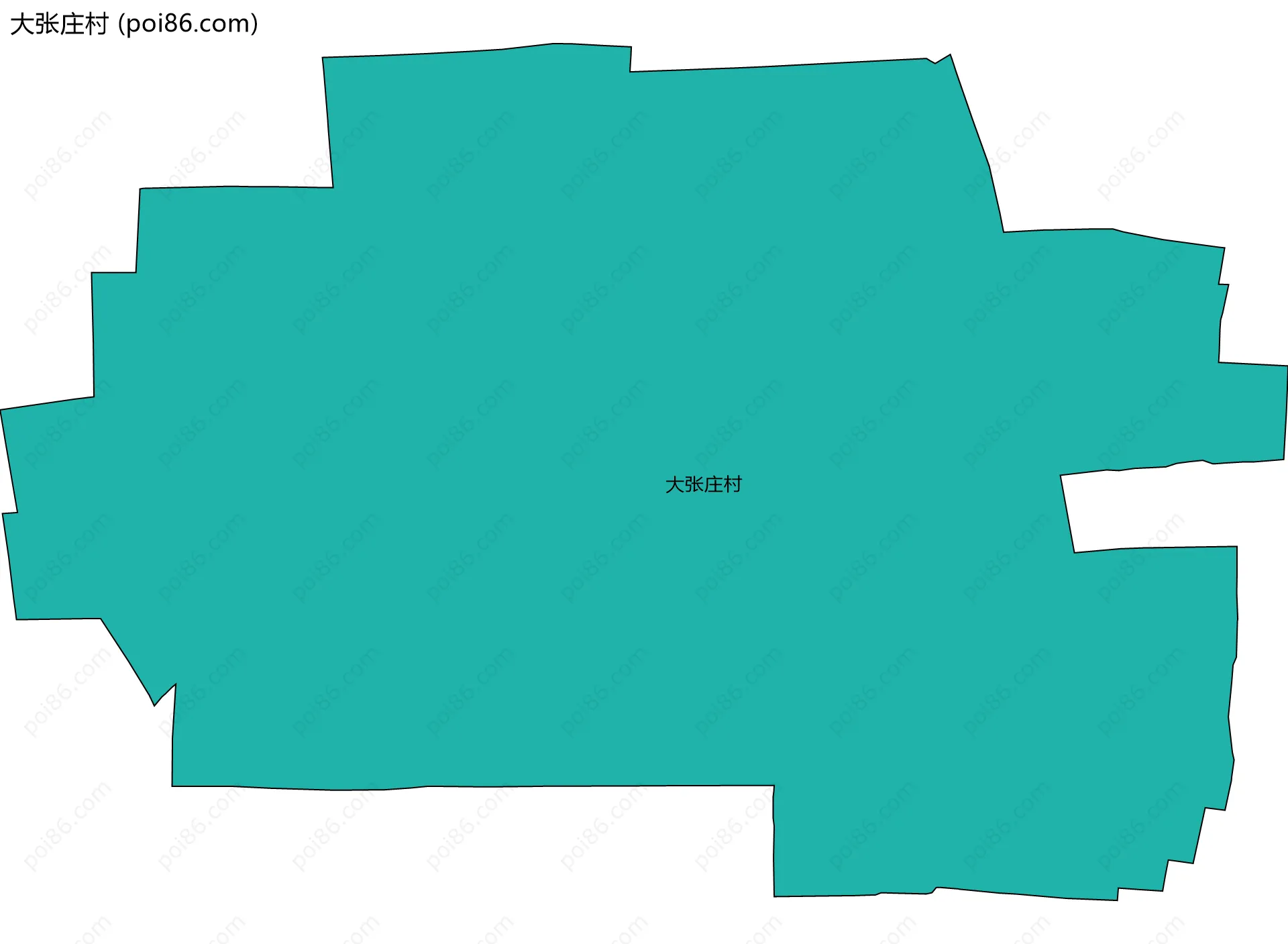 大张庄村边界地图
